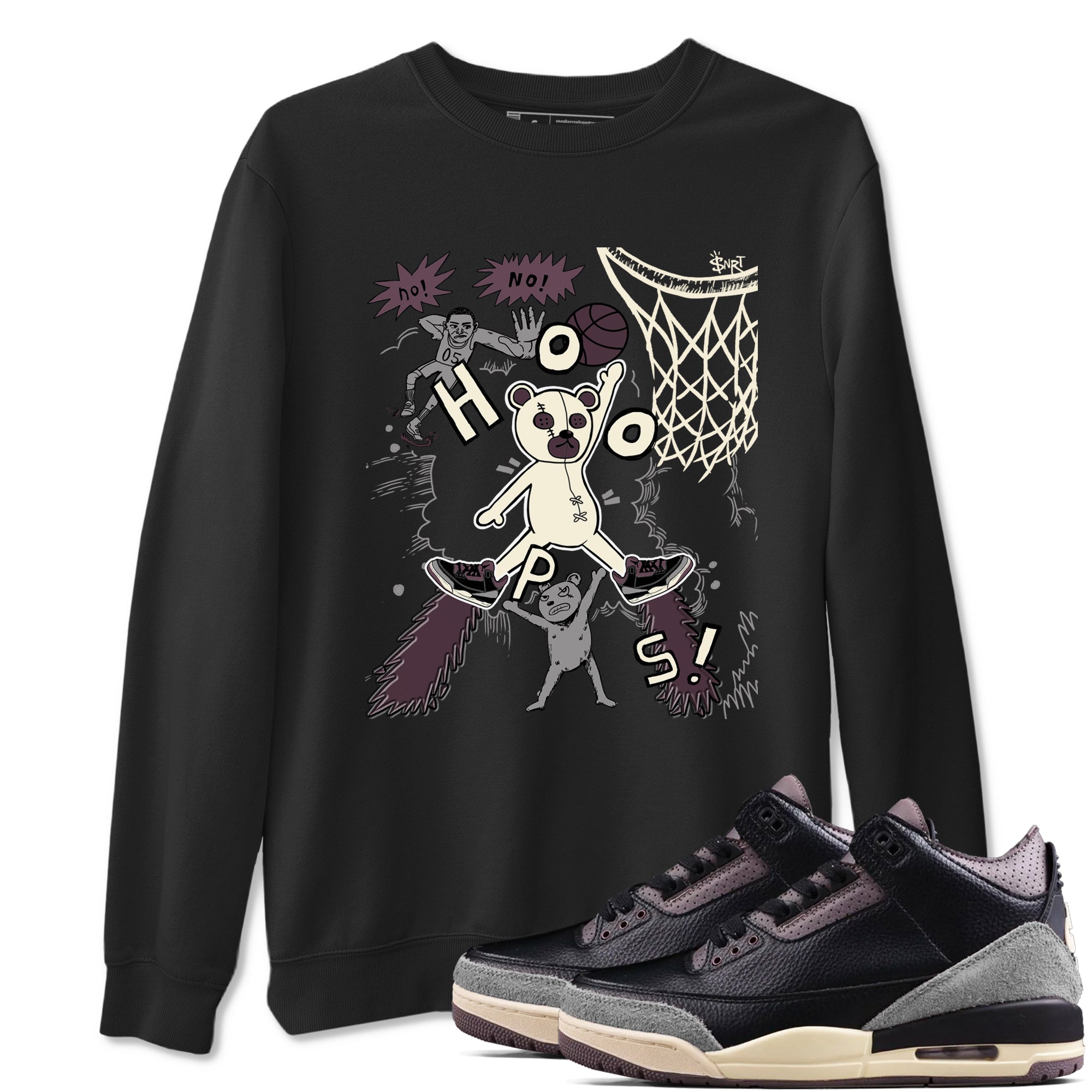 Stop The Bear snkmatch Tees - Air Jordan 3 A Ma Maniere x Black