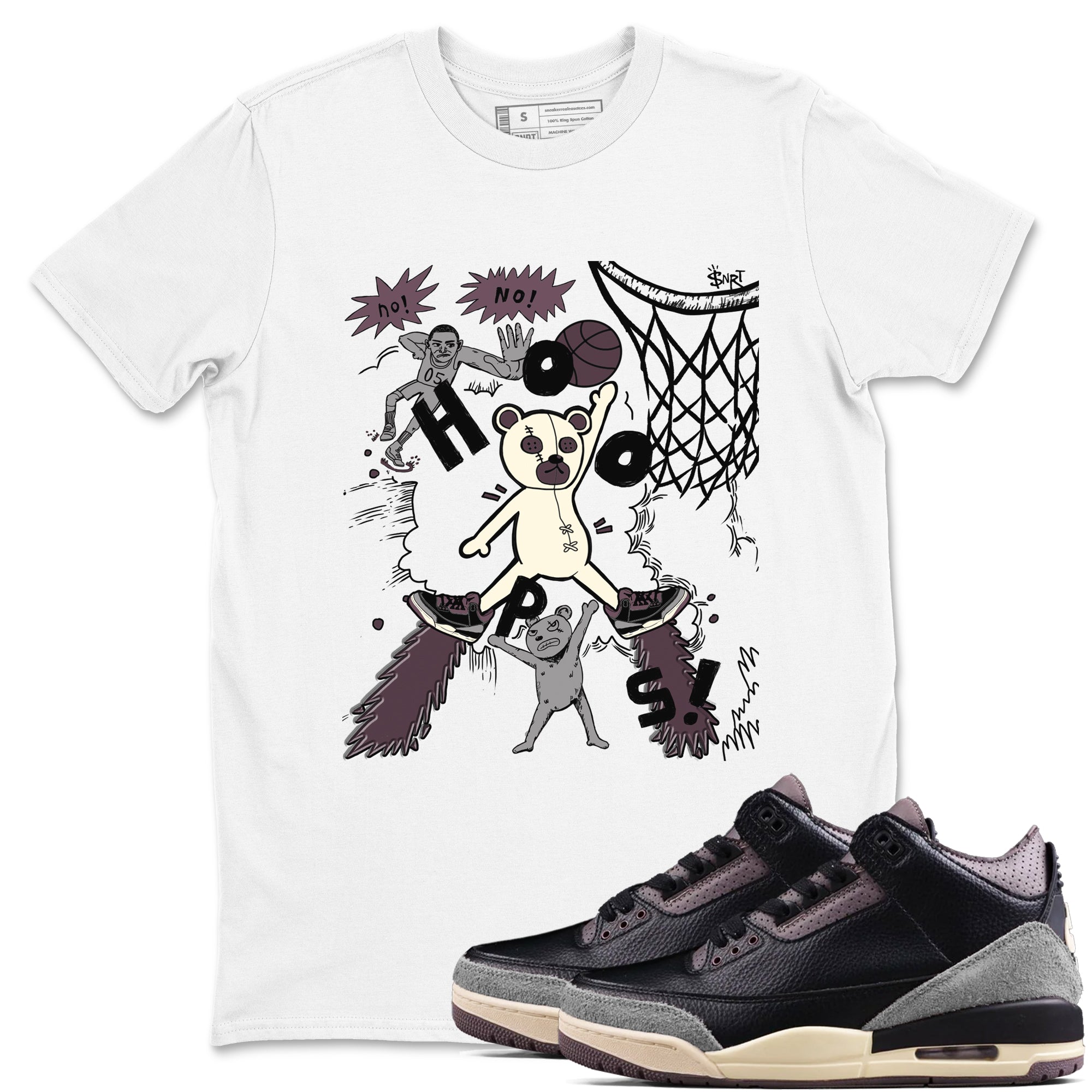 Stop The Bear snkmatch Tees - Air Jordan 3 A Ma Maniere x Black