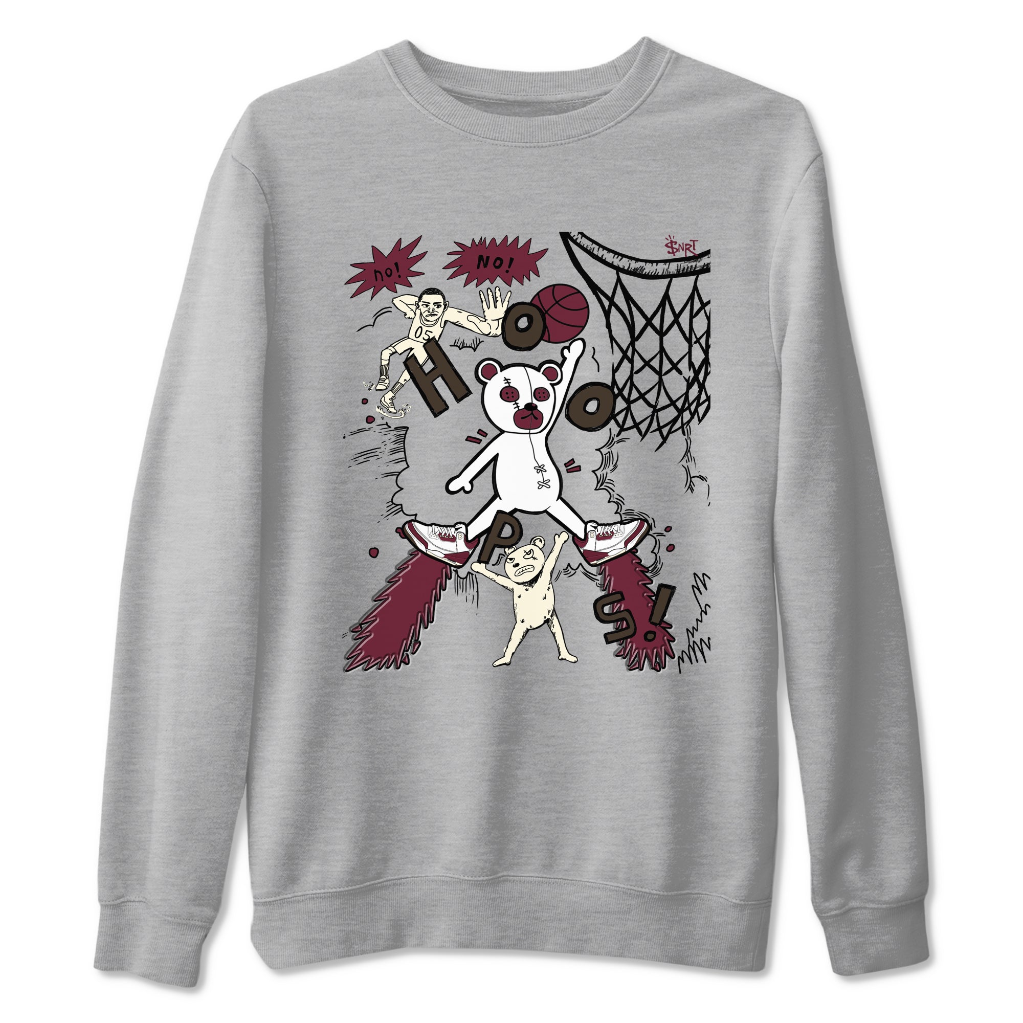 Stop The Bear snkmatch Tees - Air Jordan 3 A Ma Maniere x Burgundy Crush