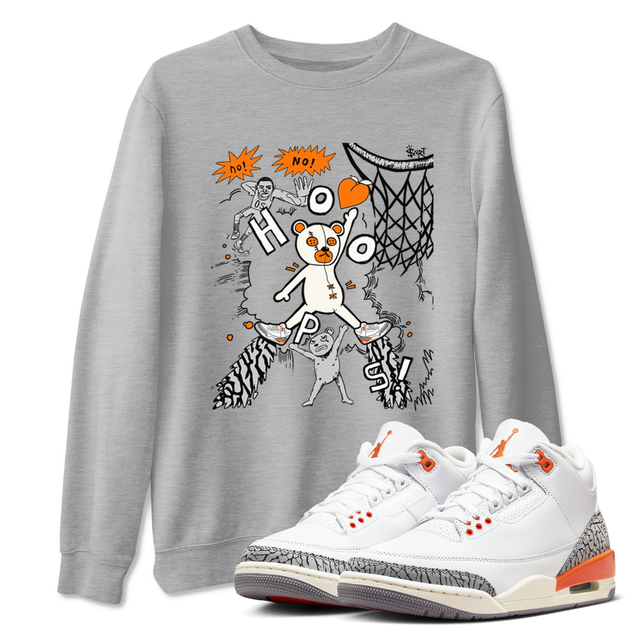 Stop The Bear snkmatch Tees - Air Jordan 3 Georgia Peach