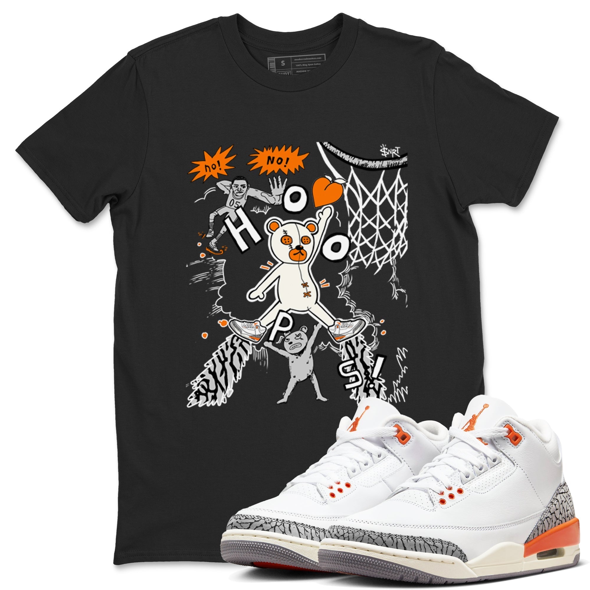 Stop The Bear snkmatch Tees - Air Jordan 3 Georgia Peach