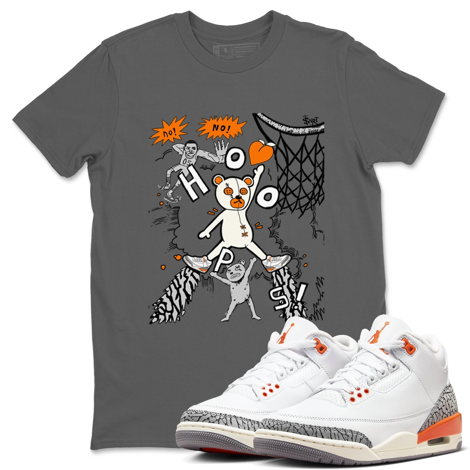 Stop The Bear snkmatch Tees - Air Jordan 3 Georgia Peach
