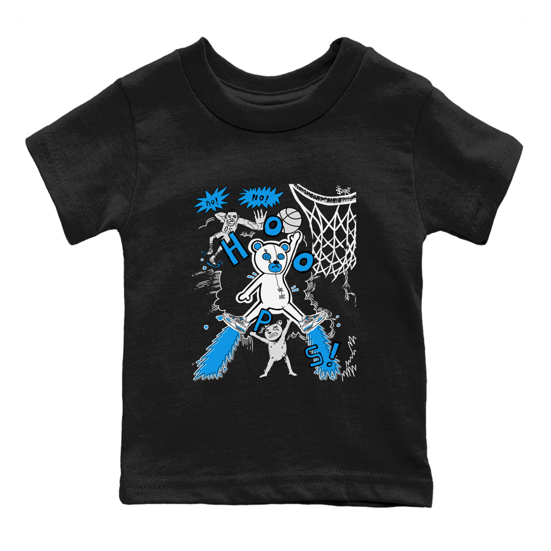 Stop The Bear snkmatch Tees Kids - Air Jordan 4 Military Blue