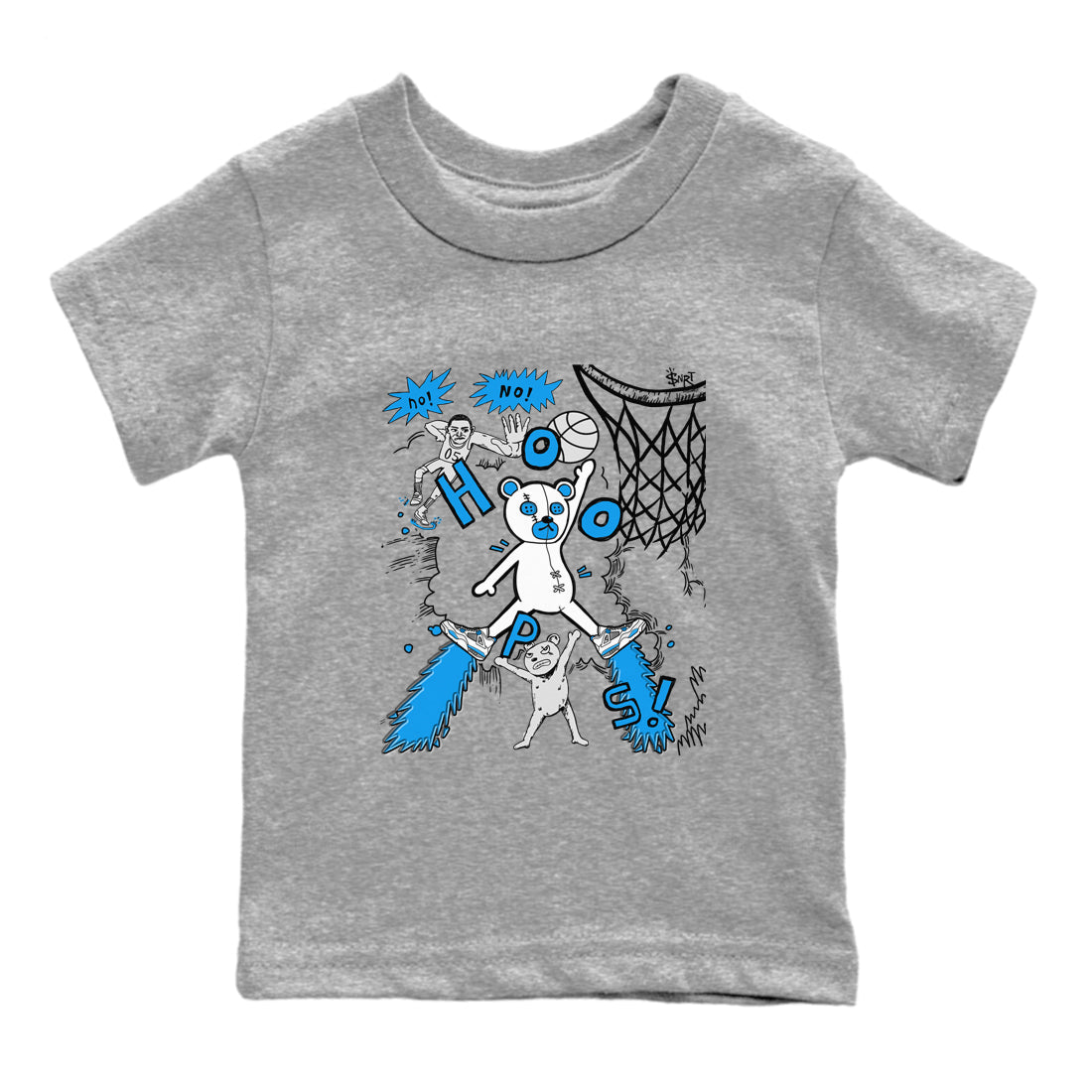 Stop The Bear snkmatch Tees Kids - Air Jordan 4 Military Blue