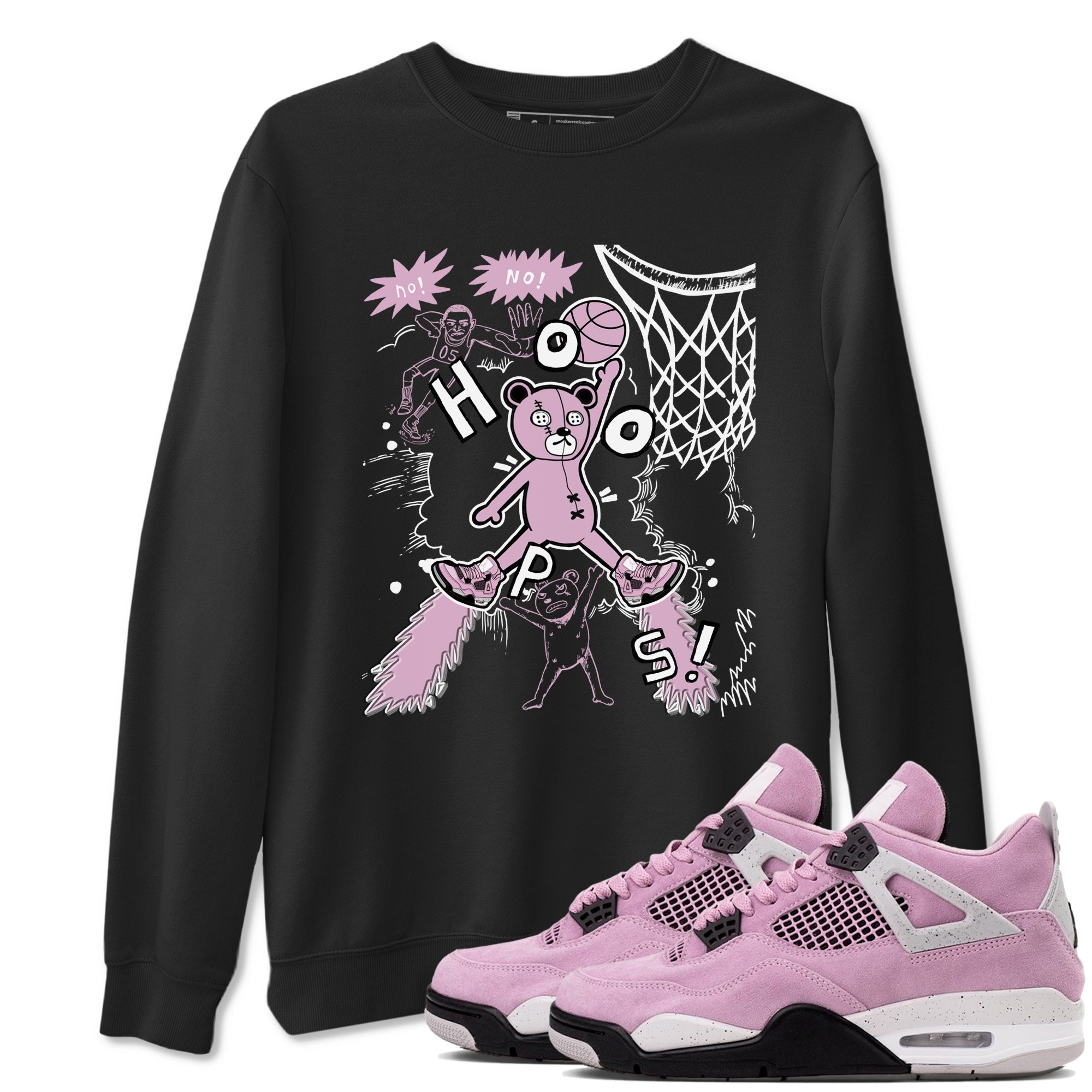 Stop The Bear snkmatch Tees - Air Jordan 4 Orchid