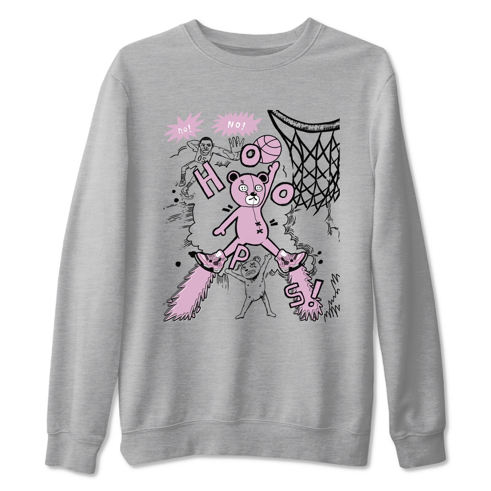 Stop The Bear snkmatch Tees - Air Jordan 4 Orchid
