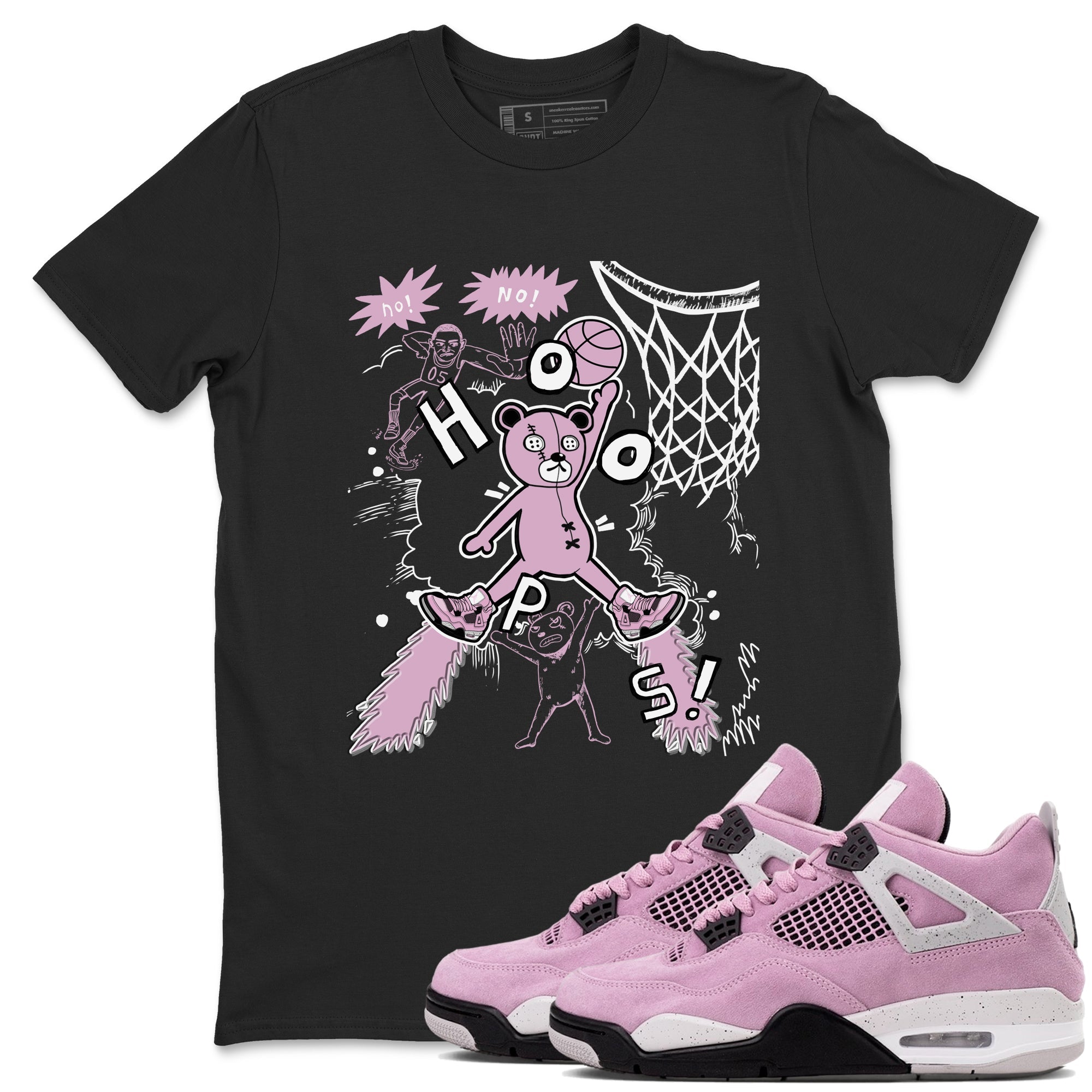Stop The Bear snkmatch Tees - Air Jordan 4 Orchid