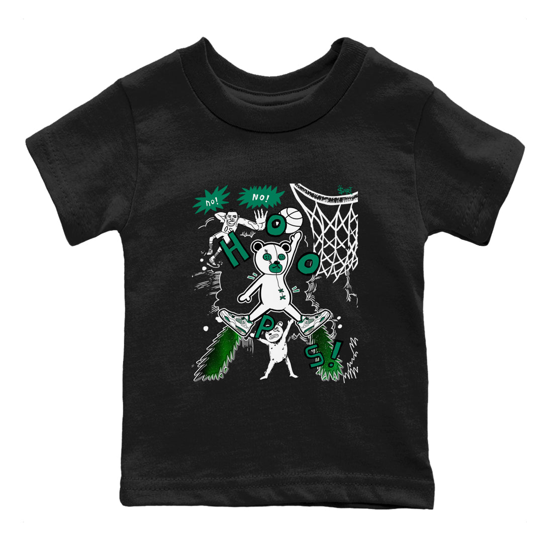 Stop The Bear snkmatch Tees Kids - Air Jordan 4 Oxidized Green