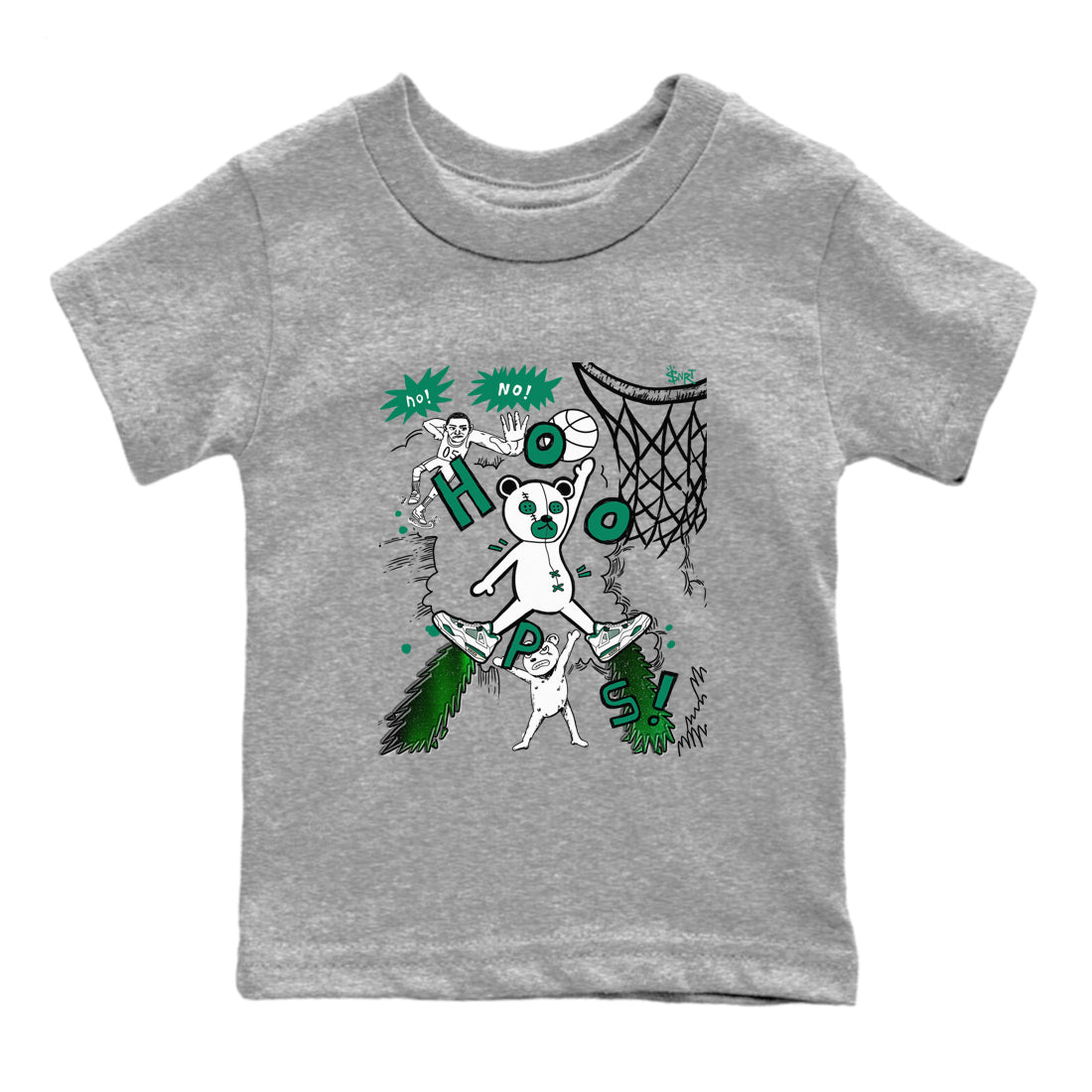 Stop The Bear snkmatch Tees Kids - Air Jordan 4 Oxidized Green