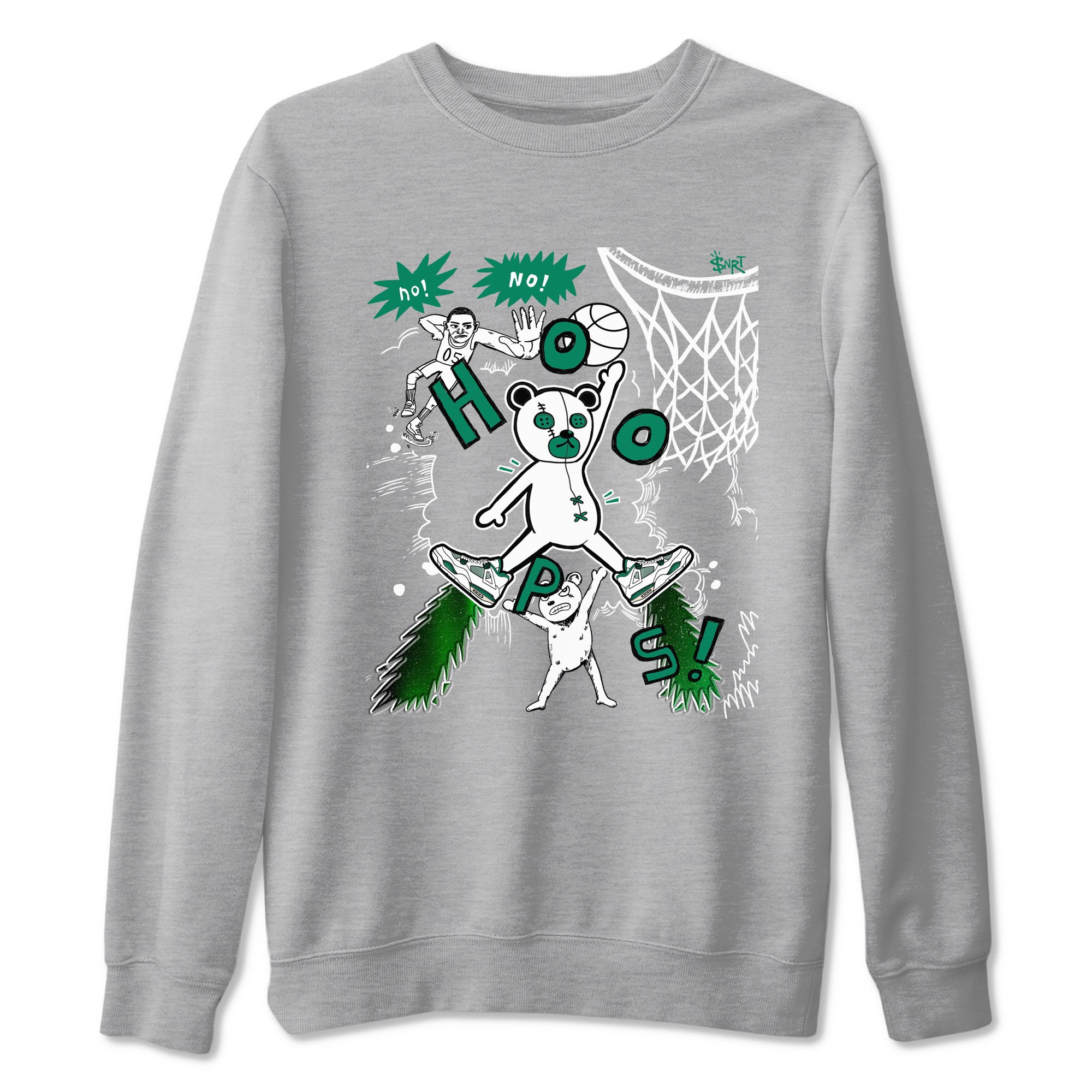 Stop The Bear snkmatch Tees - Air Jordan 4 Oxidized Green