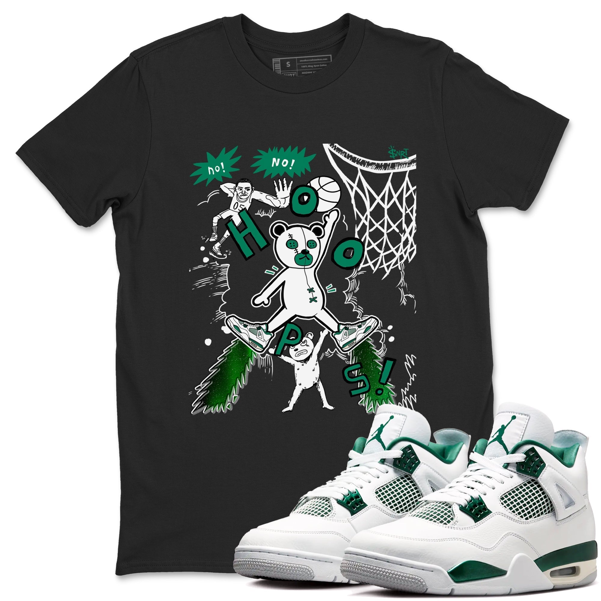 Stop The Bear snkmatch Tees - Air Jordan 4 Oxidized Green