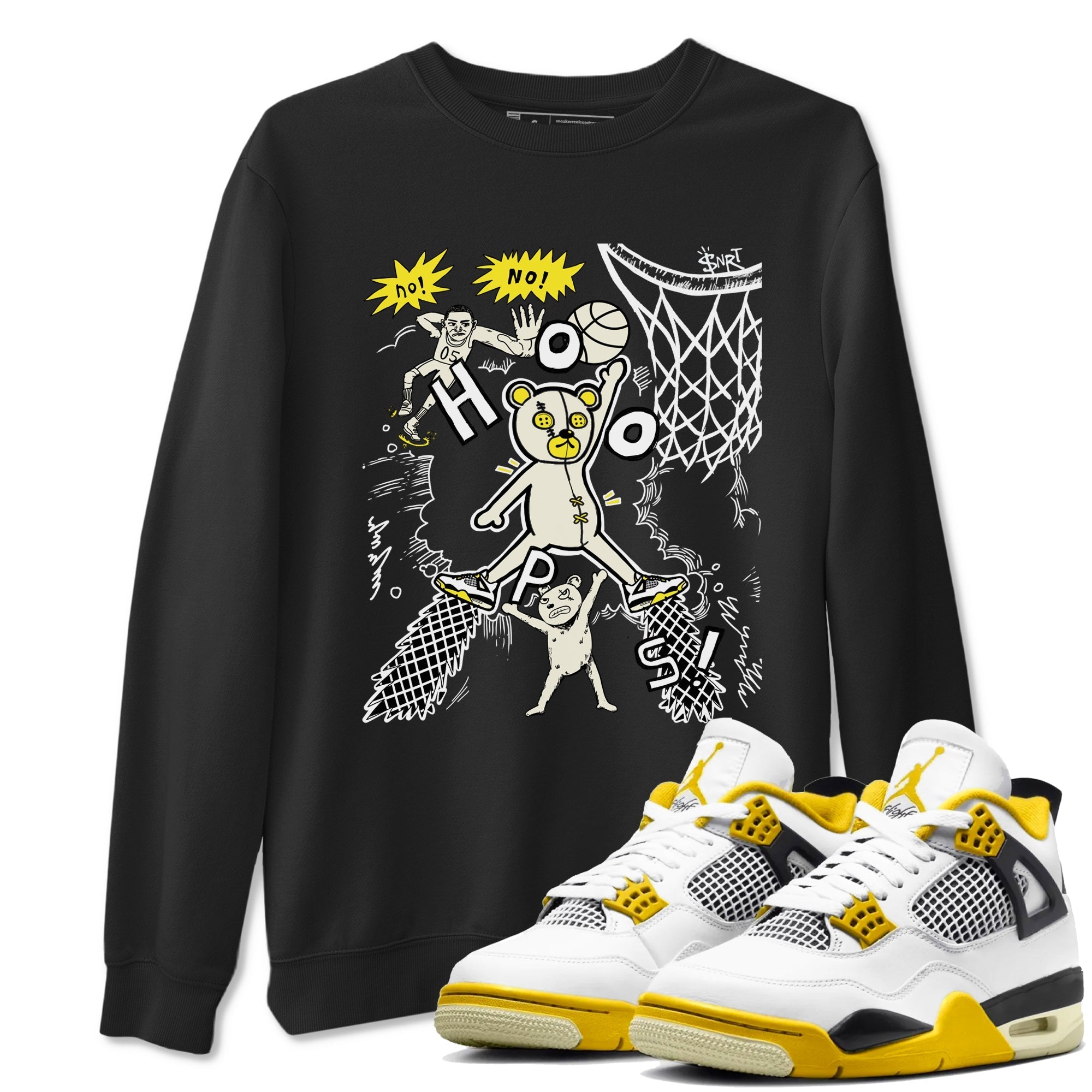 Stop The Bear snkmatch Tees - Air Jordan 4 Vivid Sulfur