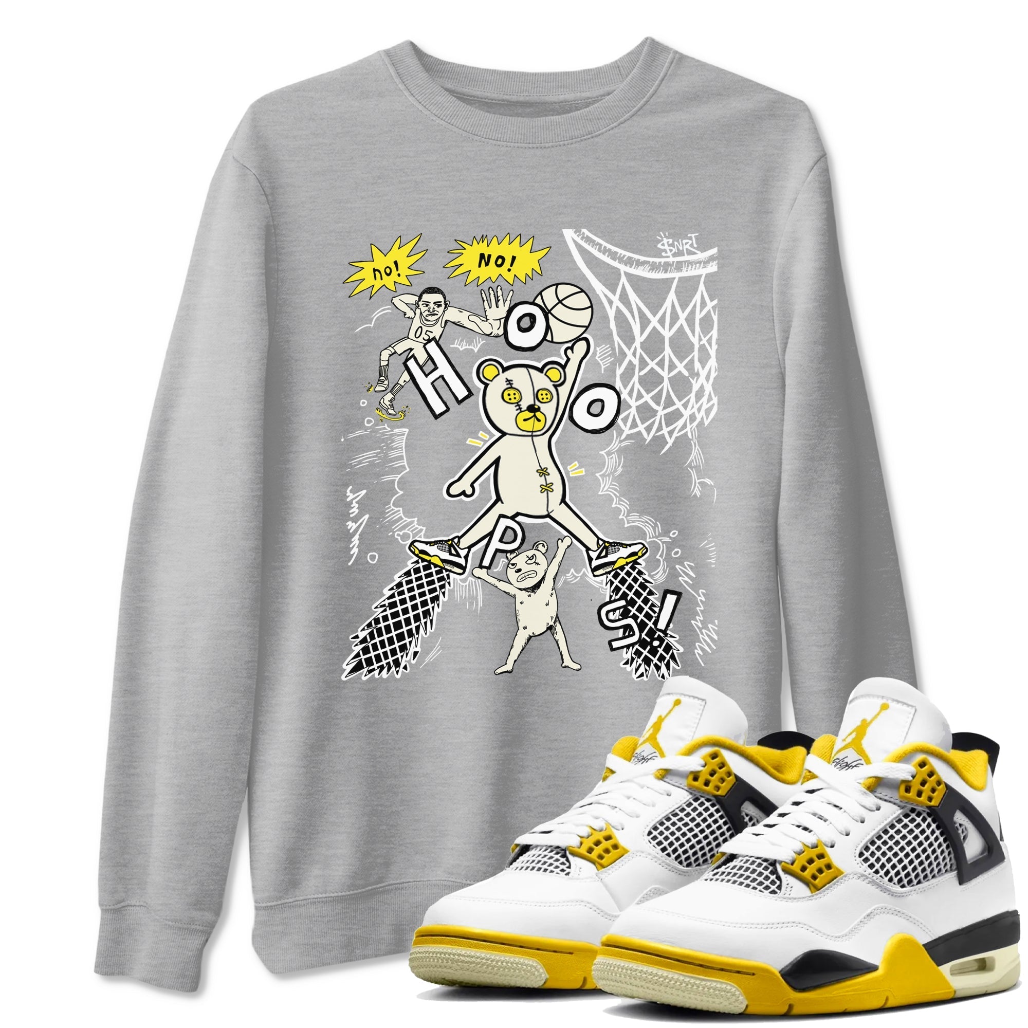 Stop The Bear snkmatch Tees - Air Jordan 4 Vivid Sulfur