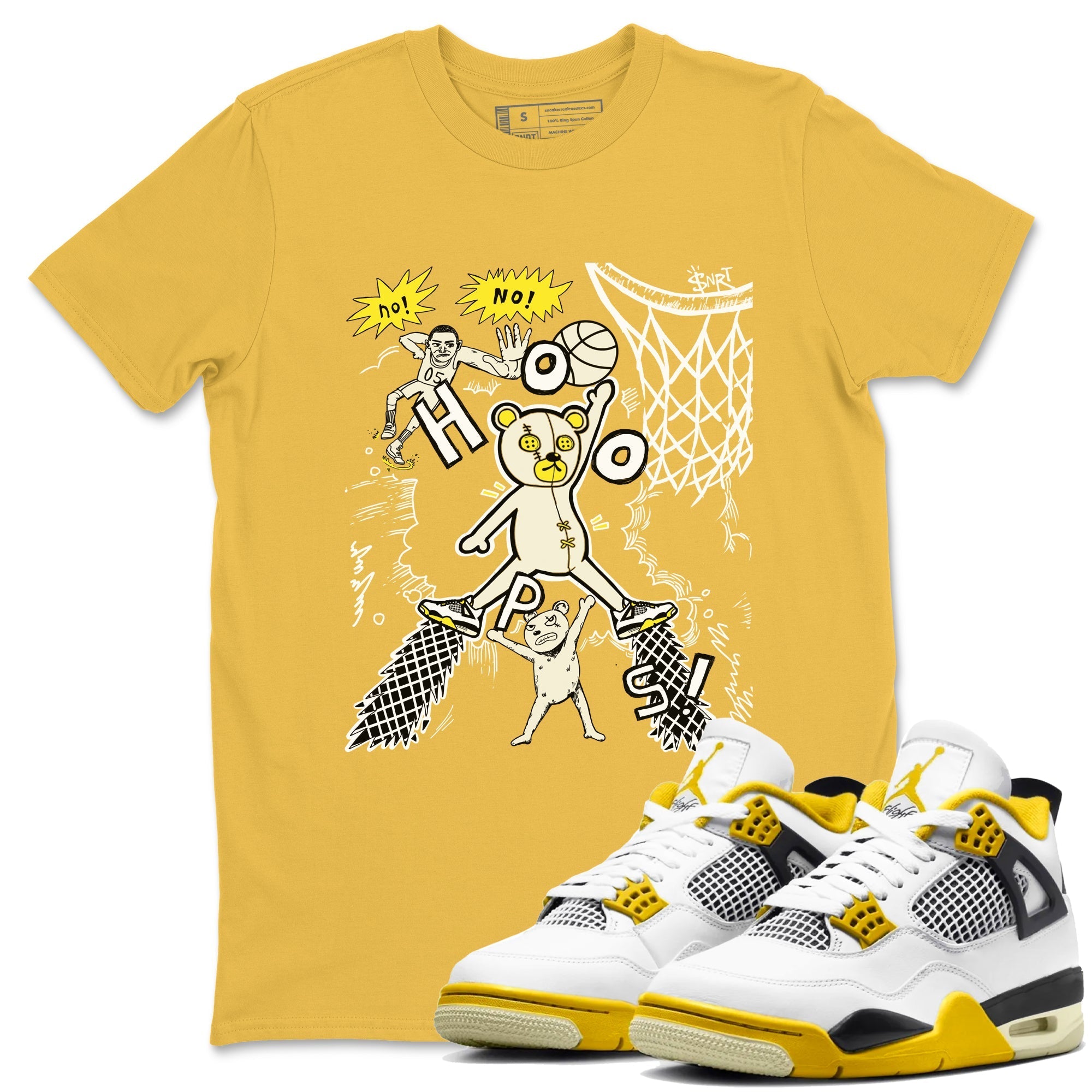 Stop The Bear snkmatch Tees - Air Jordan 4 Vivid Sulfur