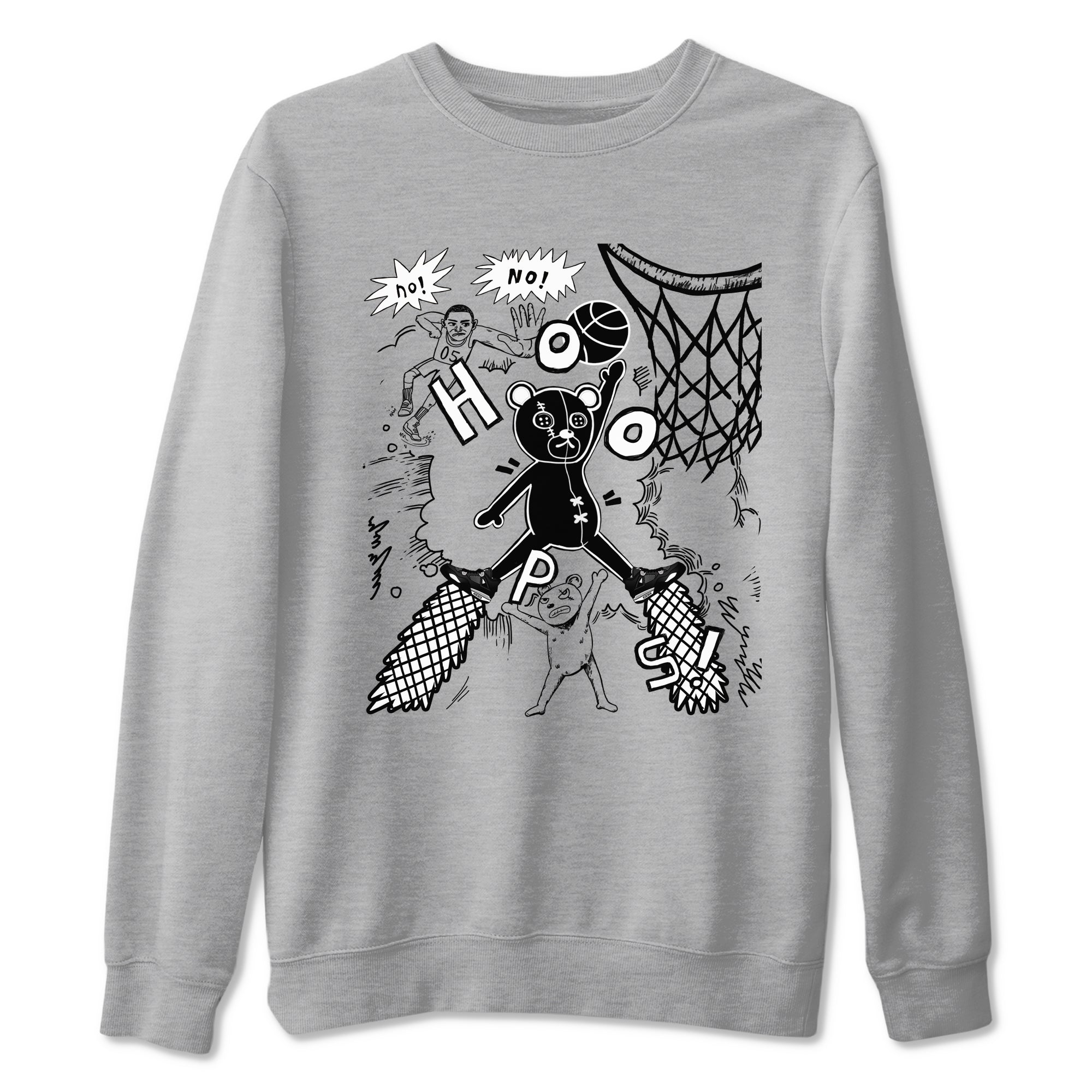 Stop The Bear snkmatch Tees - Air Jordan 4 White Thunder