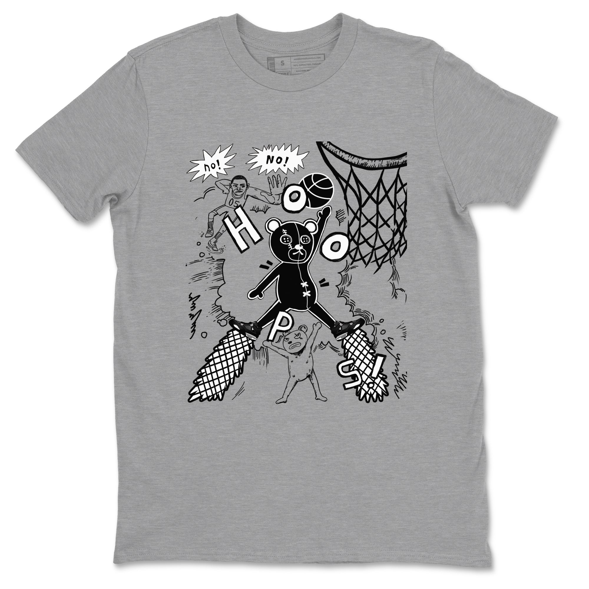 Stop The Bear snkmatch Tees - Air Jordan 4 White Thunder