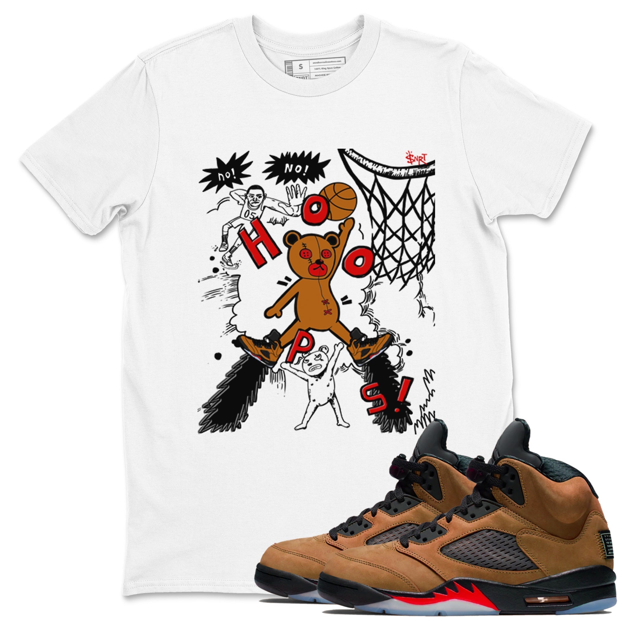 Stop The Bear snkmatch Tees - Air Jordan 5 Archaeo Brown