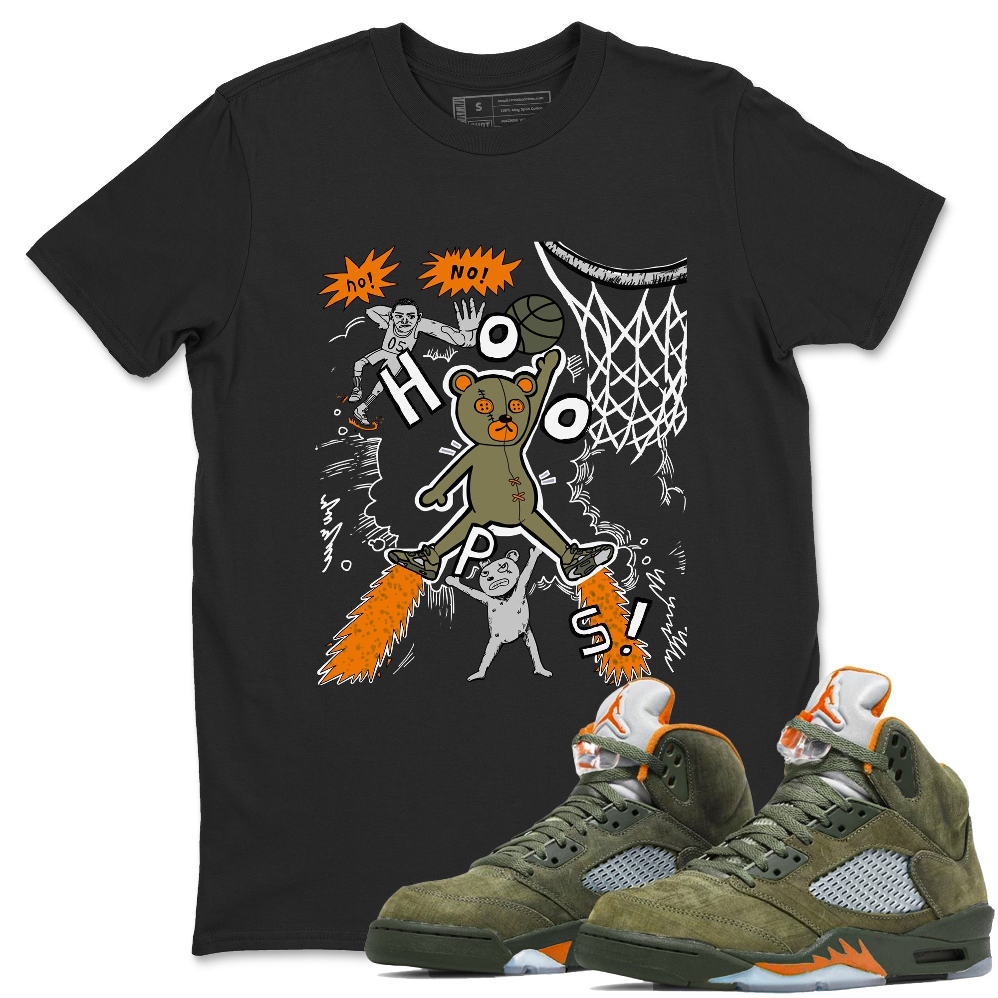 Stop The Bear snkmatch Tees - Air Jordan 5 Olive