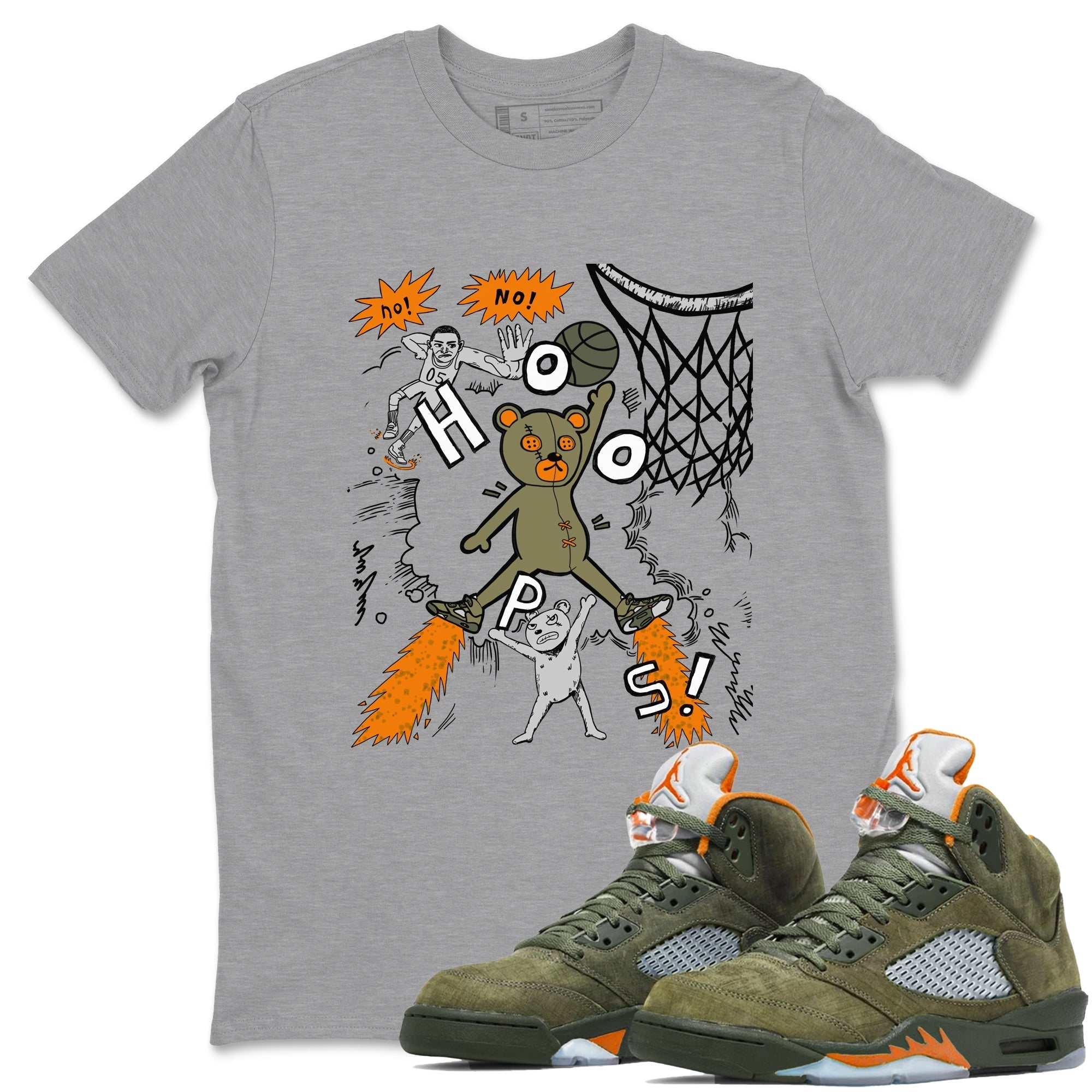 Stop The Bear snkmatch Tees - Air Jordan 5 Olive