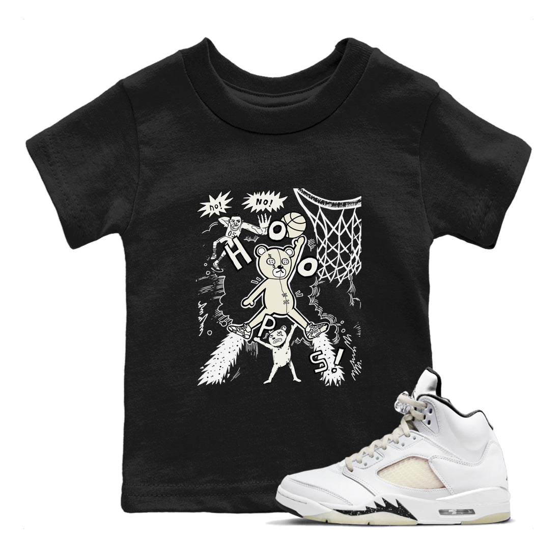 Stop The Bear snkmatch Tees Kids - Air Jordan 5 Sail