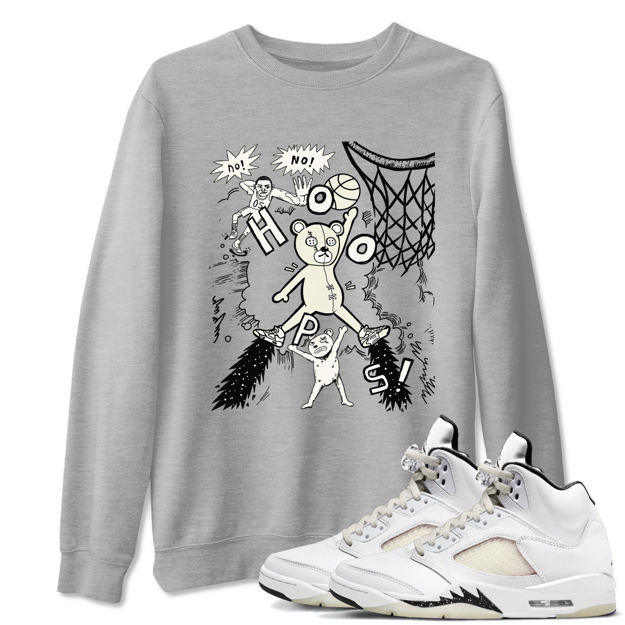 Stop The Bear snkmatch Tees - Air Jordan 5 Sail