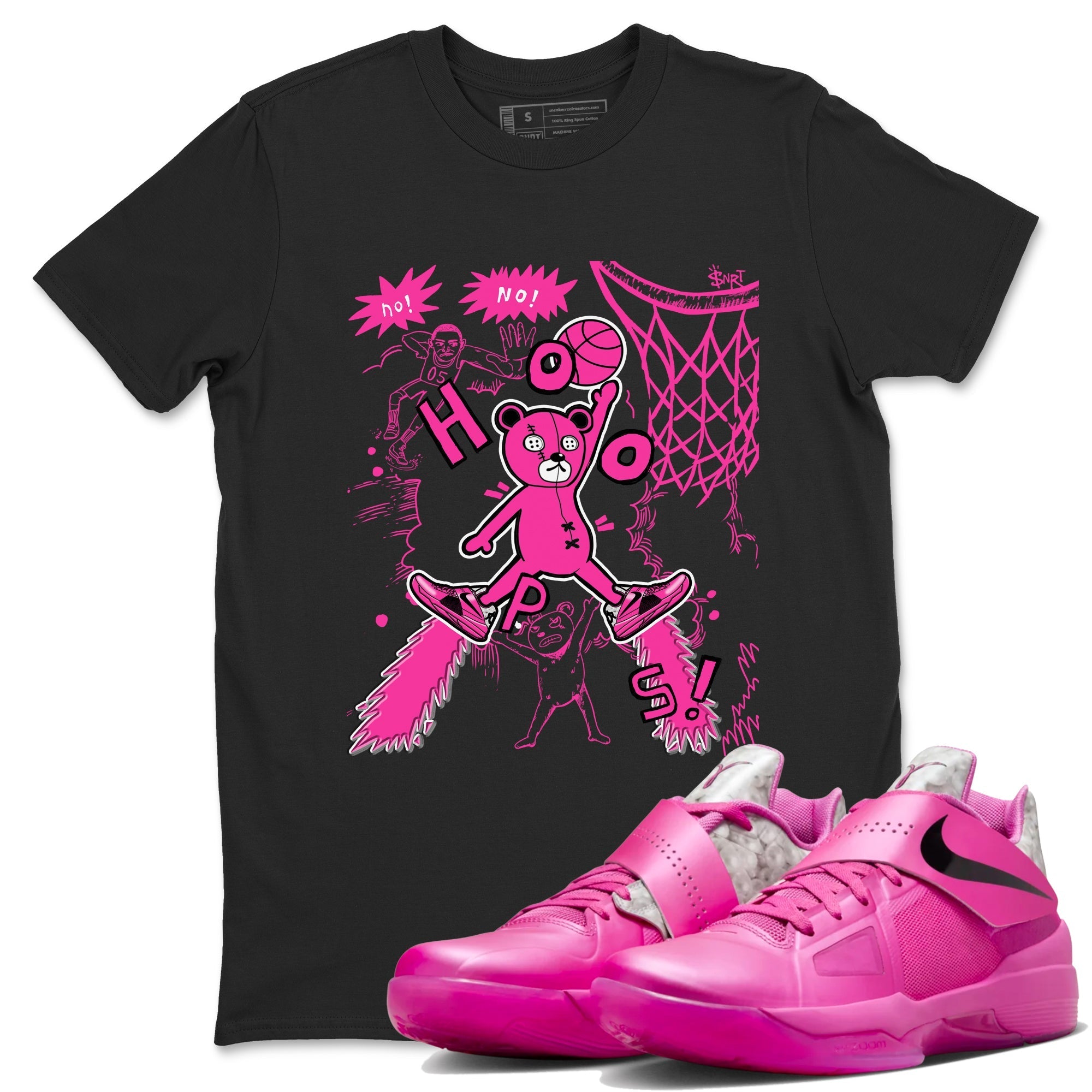 Stop The Bear snkmatch Tees - Nike KD 4 Aunt Pearl