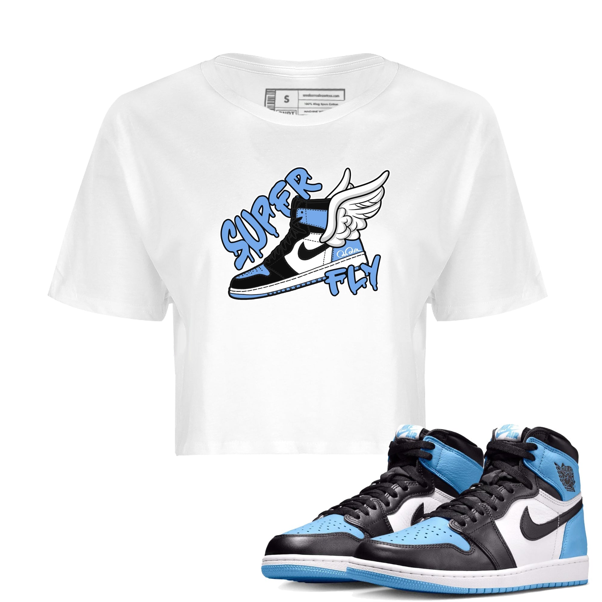 Super Fly Women's Tops - Air Jordan 1 UNC Toe