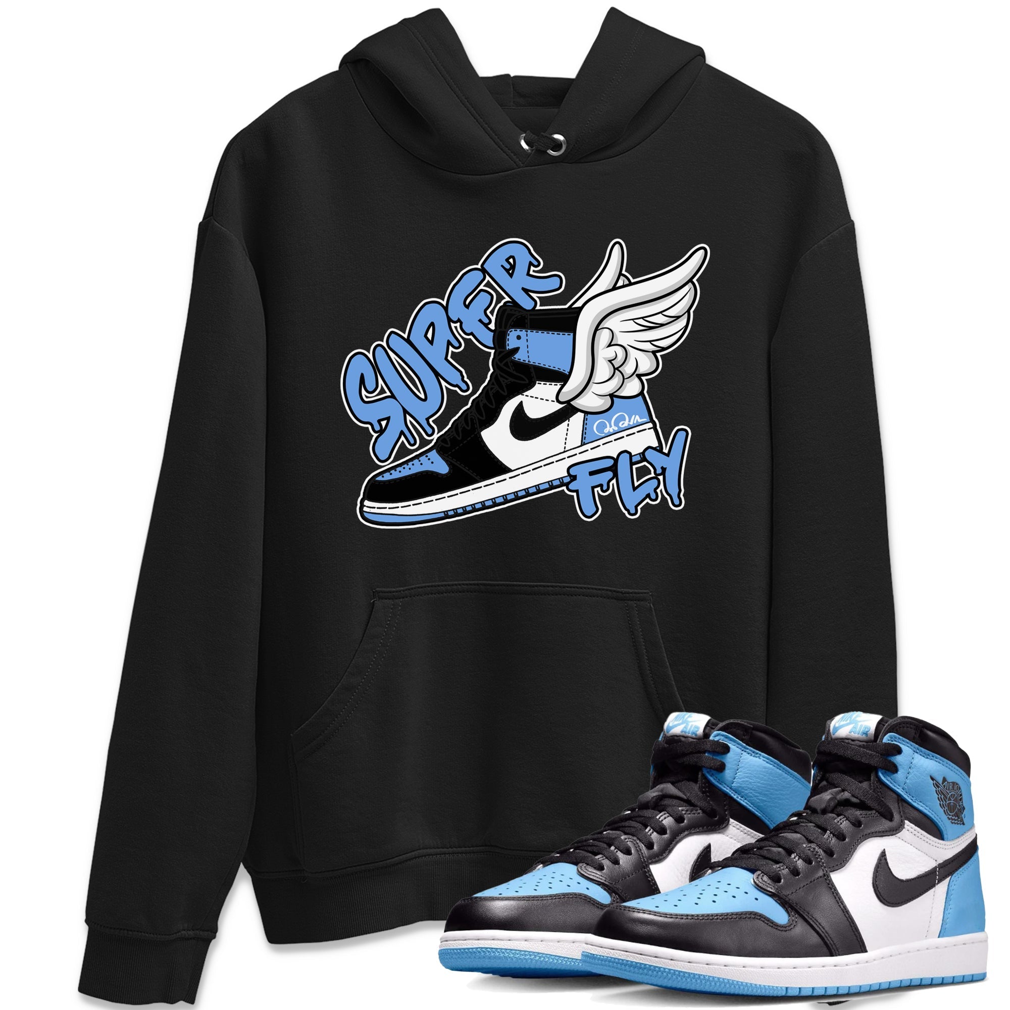 Super Fly Unisex Tops - Air Jordan 1 UNC Toe