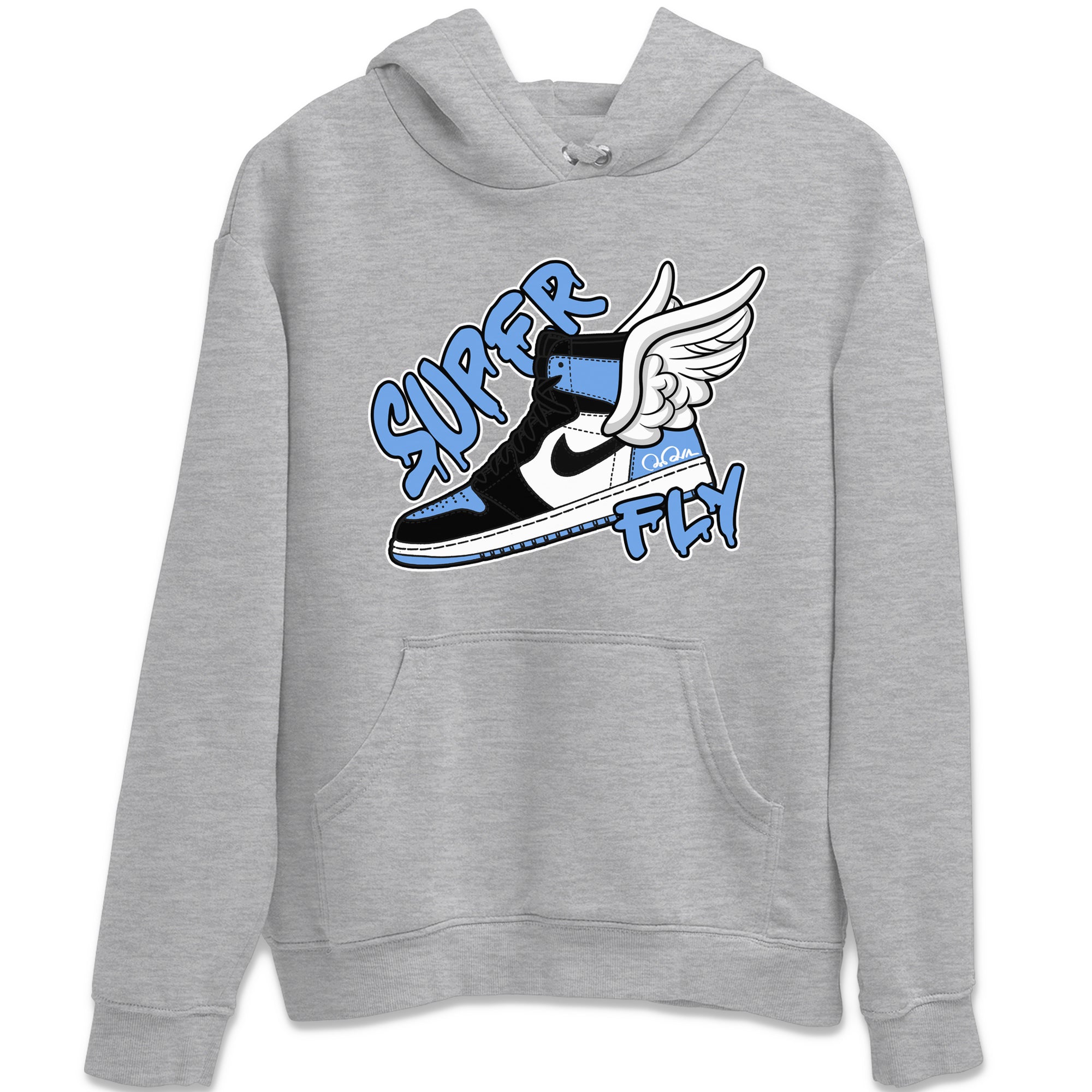 Super Fly Unisex Tops - Air Jordan 1 UNC Toe
