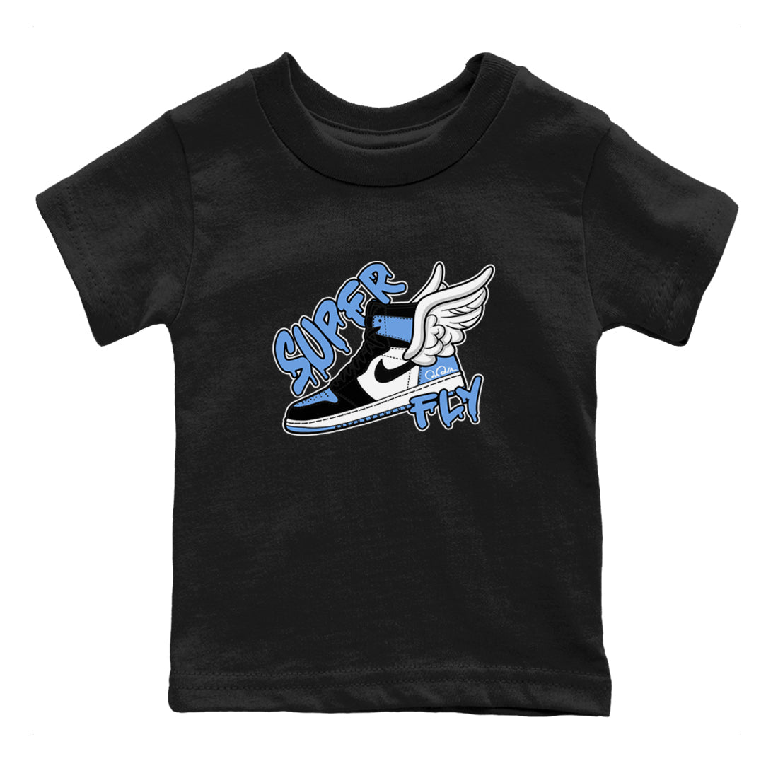 Super Fly Kids Tops - Air Jordan 1 UNC Toe