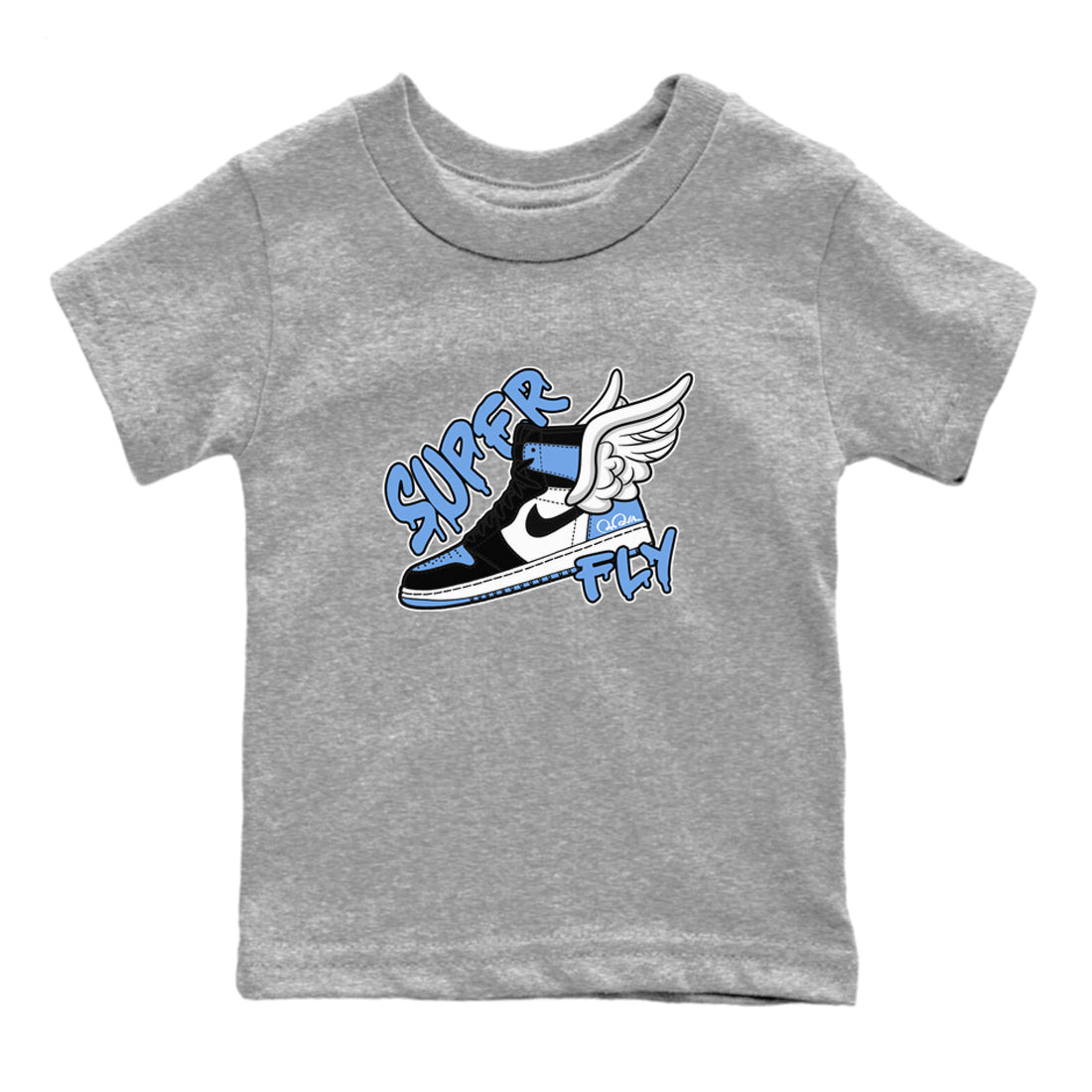 Super Fly Kids Tops - Air Jordan 1 UNC Toe