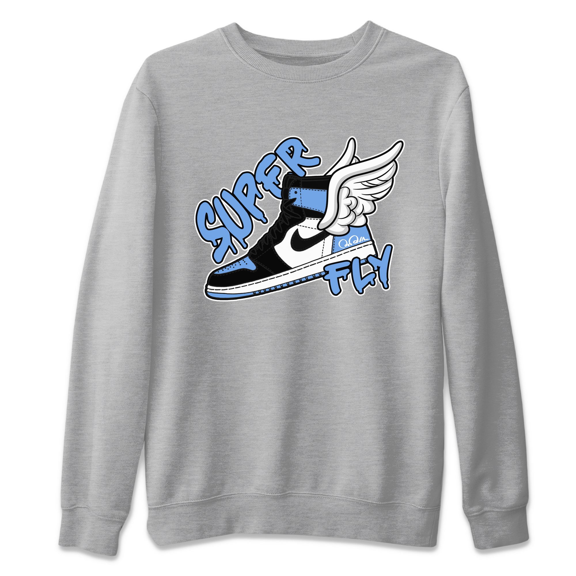 Super Fly Unisex Tops - Air Jordan 1 UNC Toe