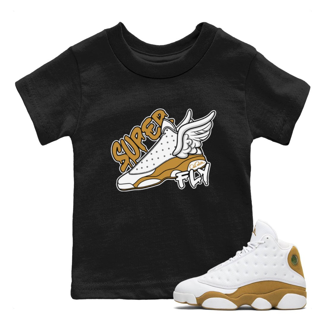 Super Fly Kids Tops - Air Jordan 13 Wheat