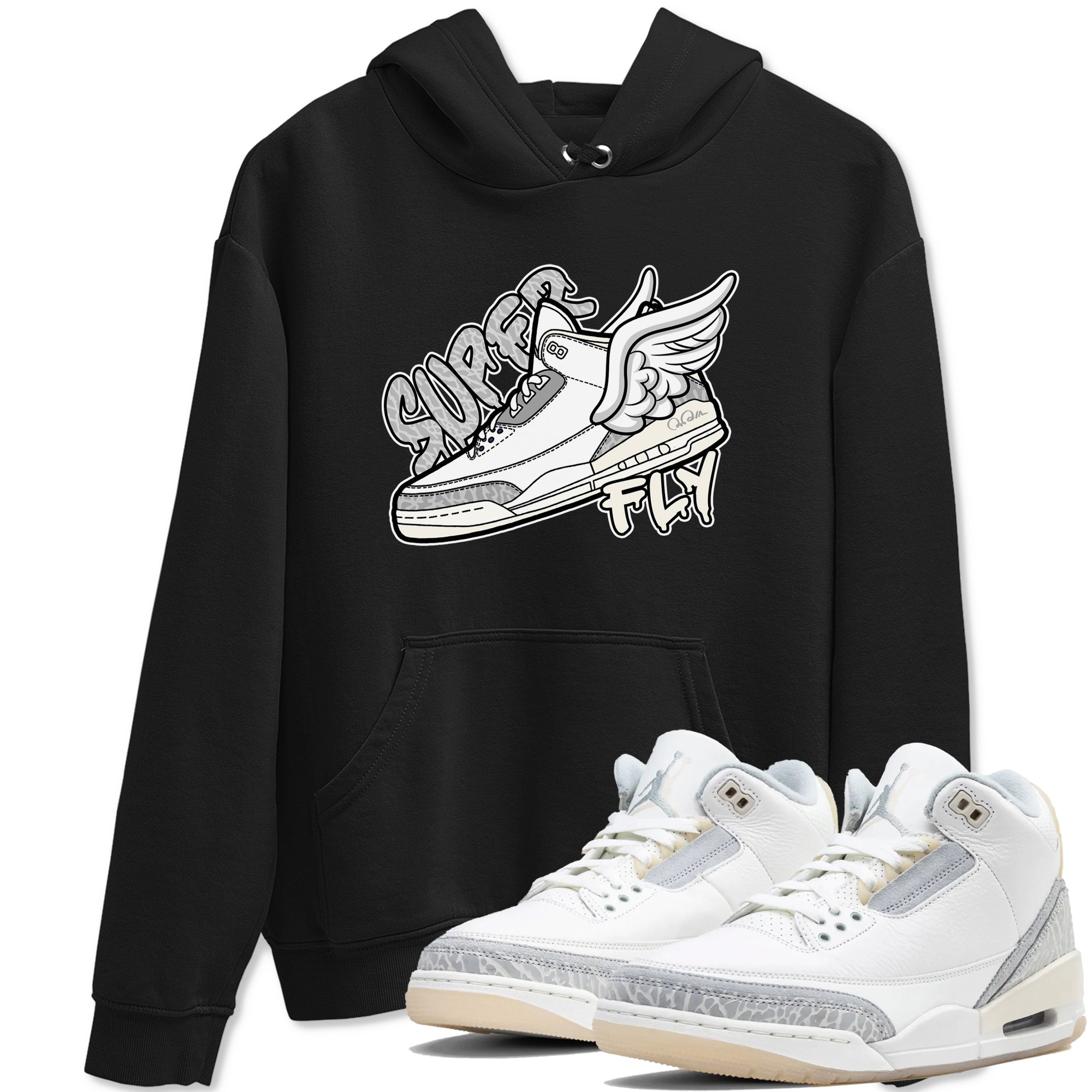 Super Fly snkmatch Tees - Air Jordan 3 Ivory