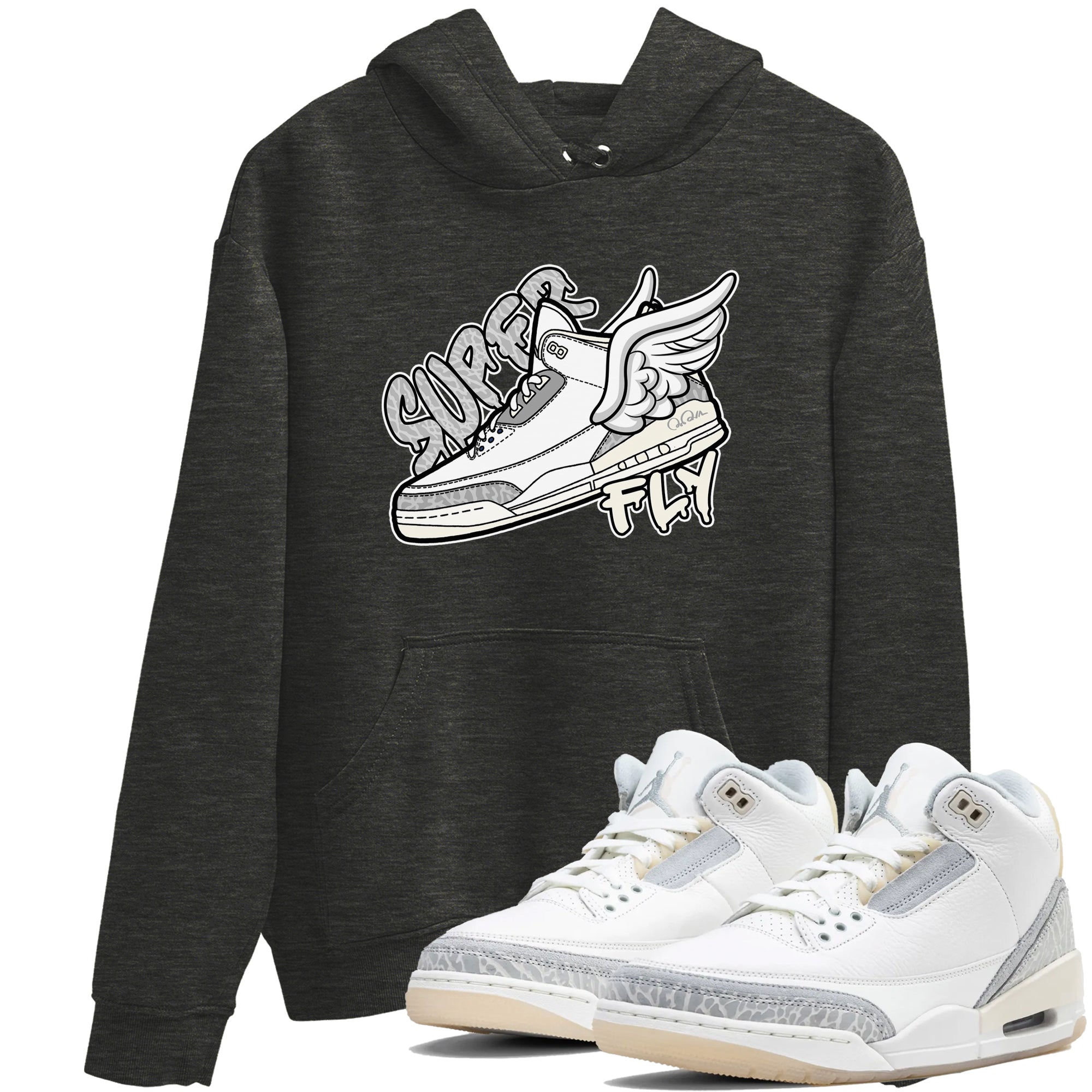 Super Fly snkmatch Tees - Air Jordan 3 Ivory