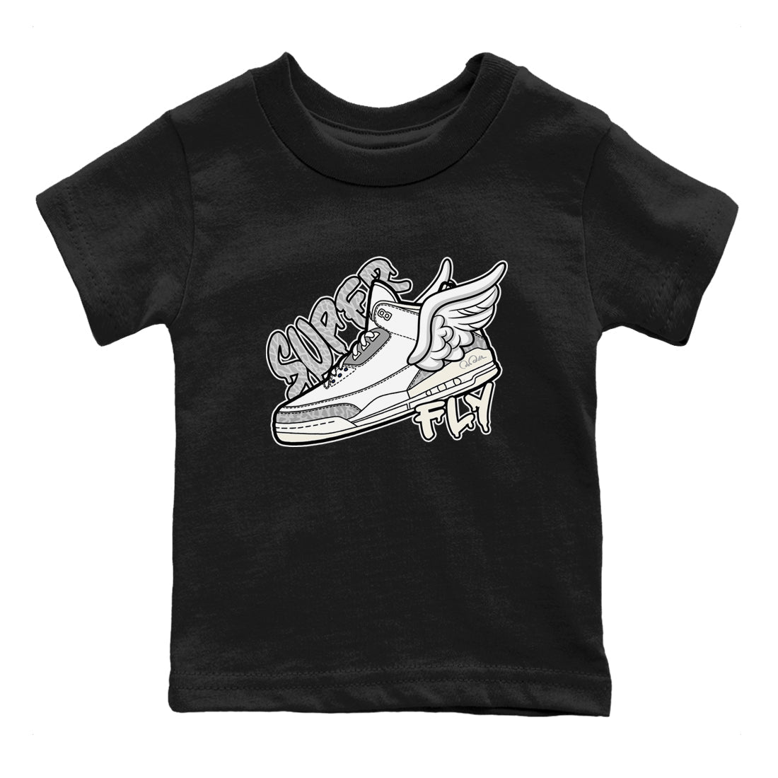 Super Fly snkmatch Tees Kids - Air Jordan 3 Ivory