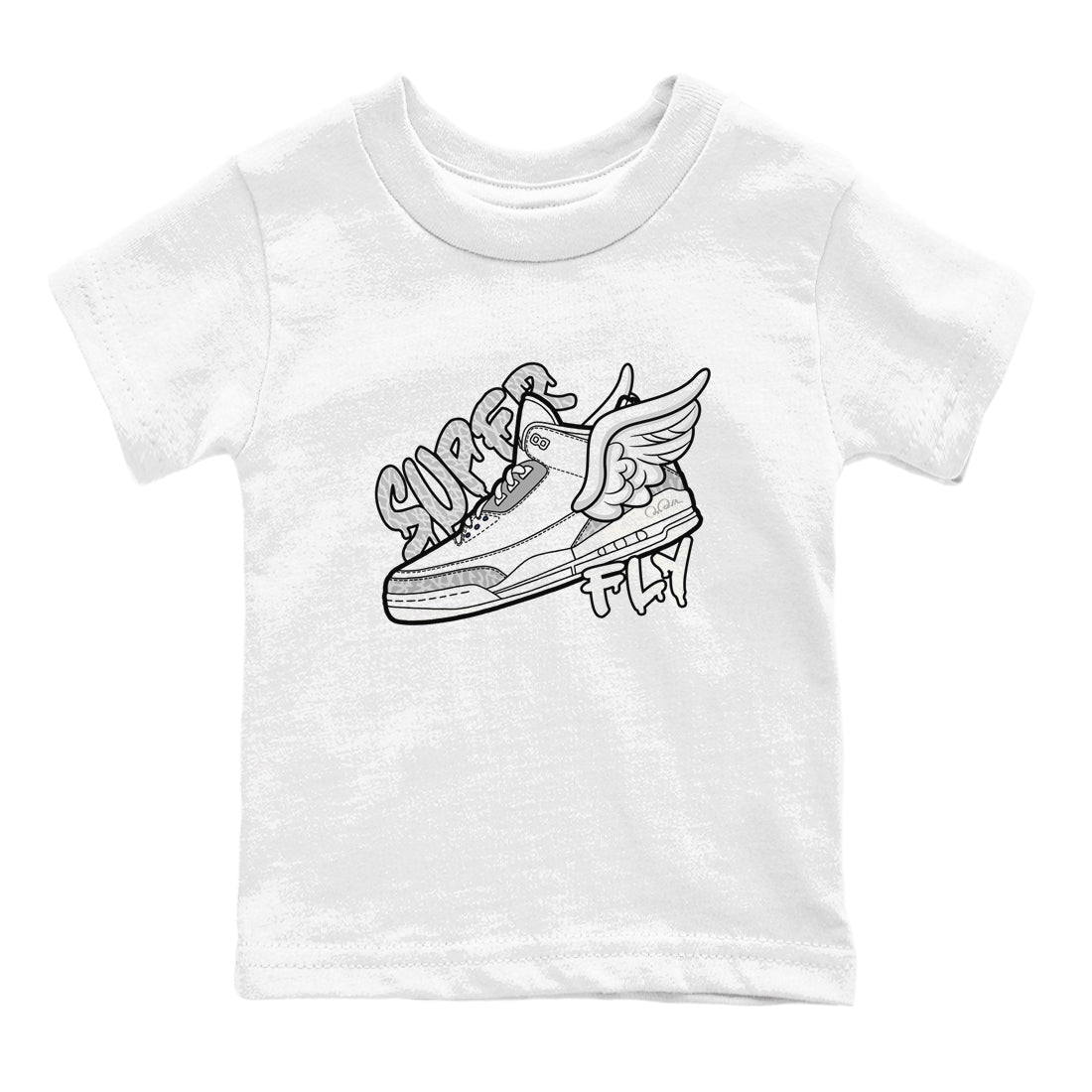 Super Fly snkmatch Tees Kids - Air Jordan 3 Ivory