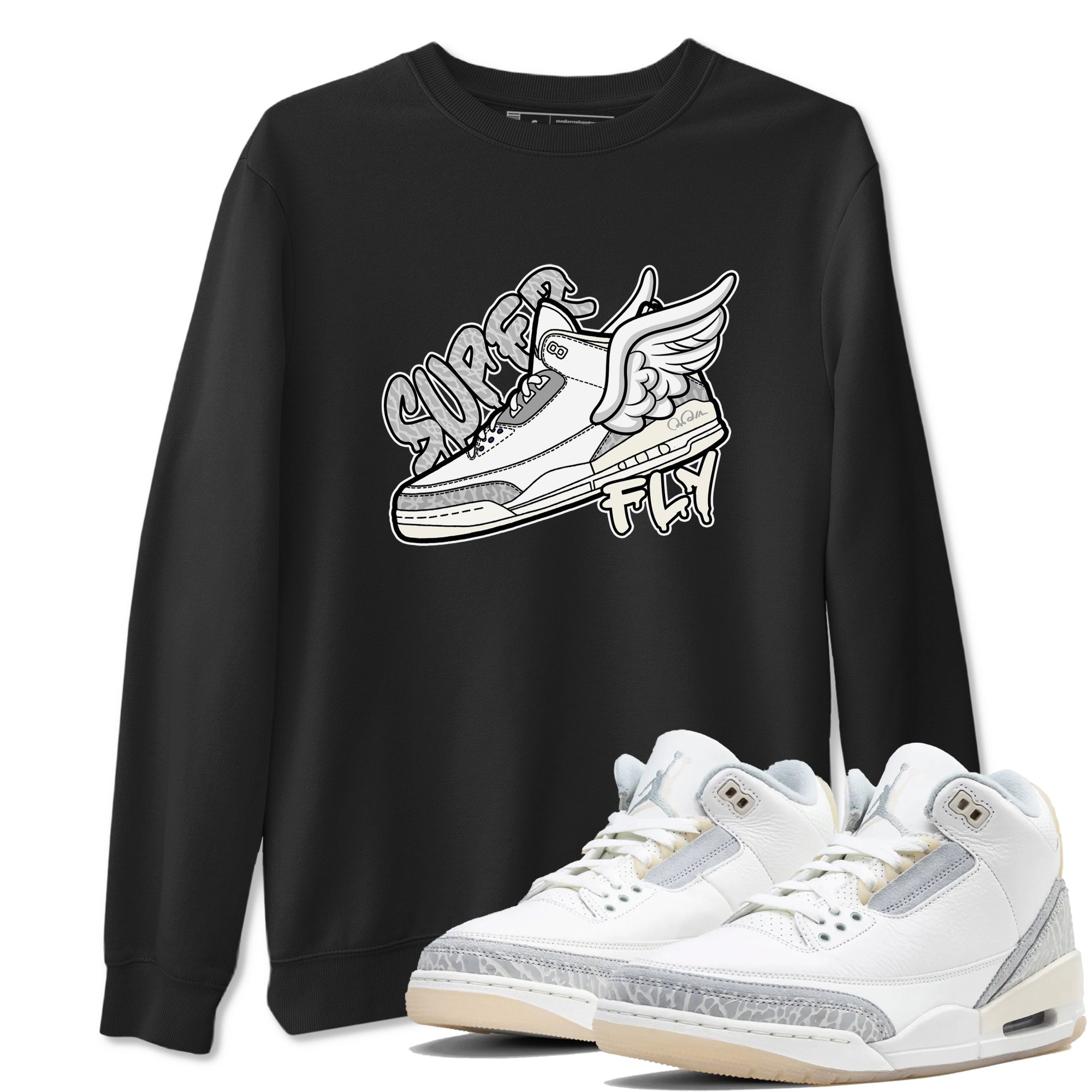 Super Fly snkmatch Tees - Air Jordan 3 Ivory