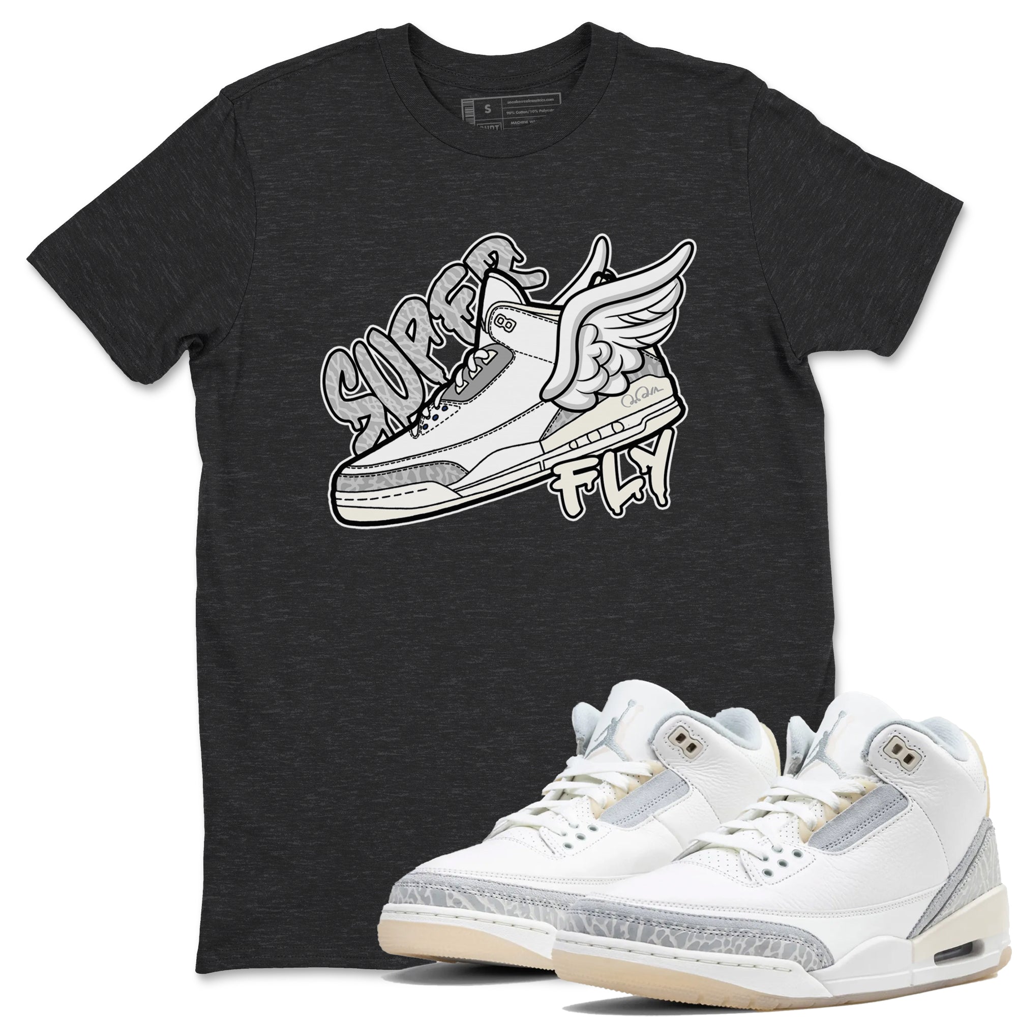 Super Fly snkmatch Tees - Air Jordan 3 Ivory