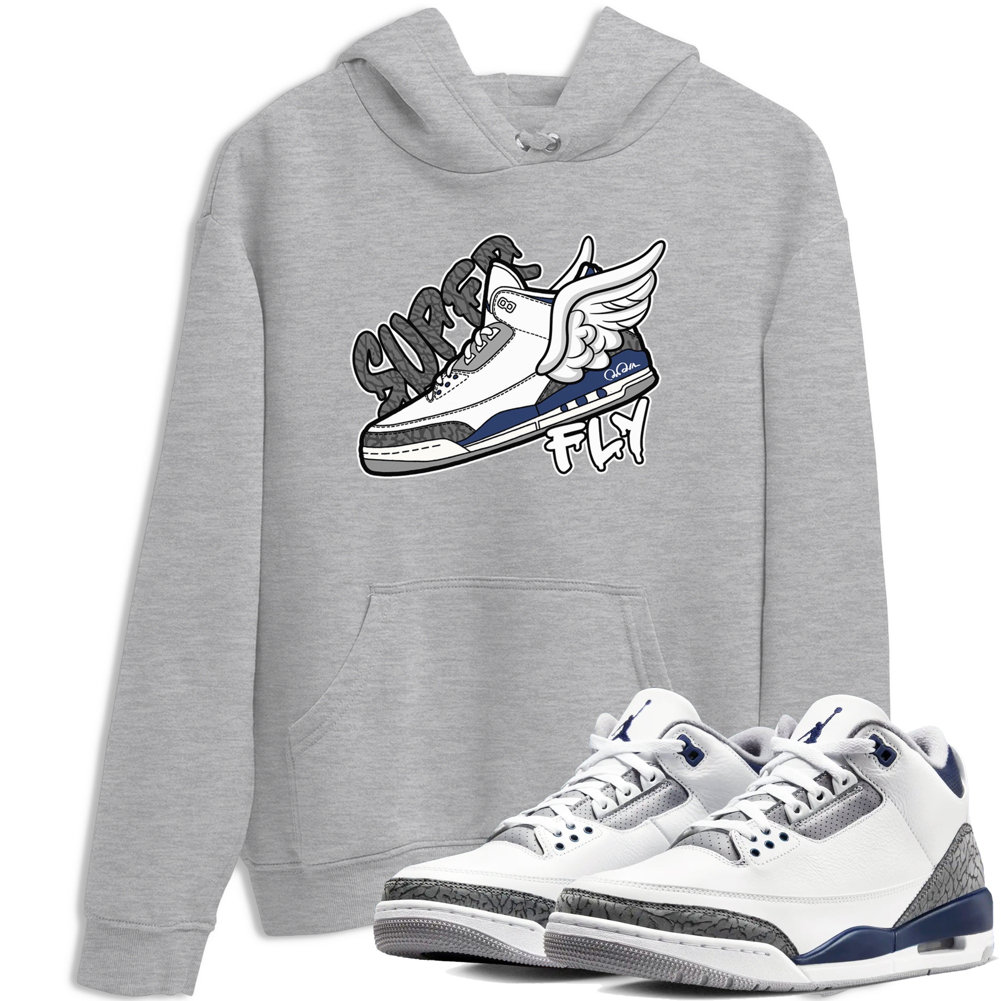Super Fly snkmatch Tees - Air Jordan 3 Midnight Navy 2023