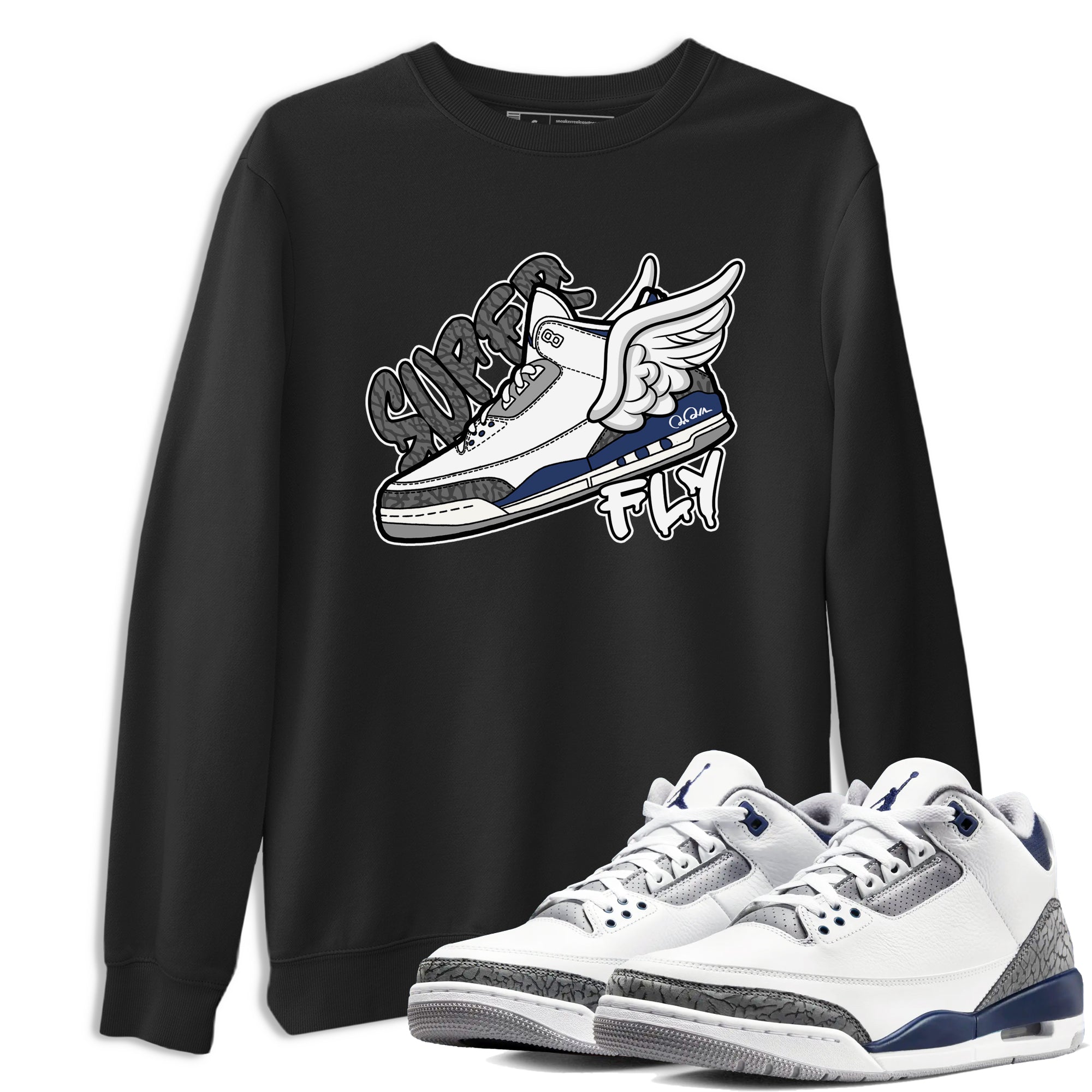 Super Fly snkmatch Tees - Air Jordan 3 Midnight Navy 2023