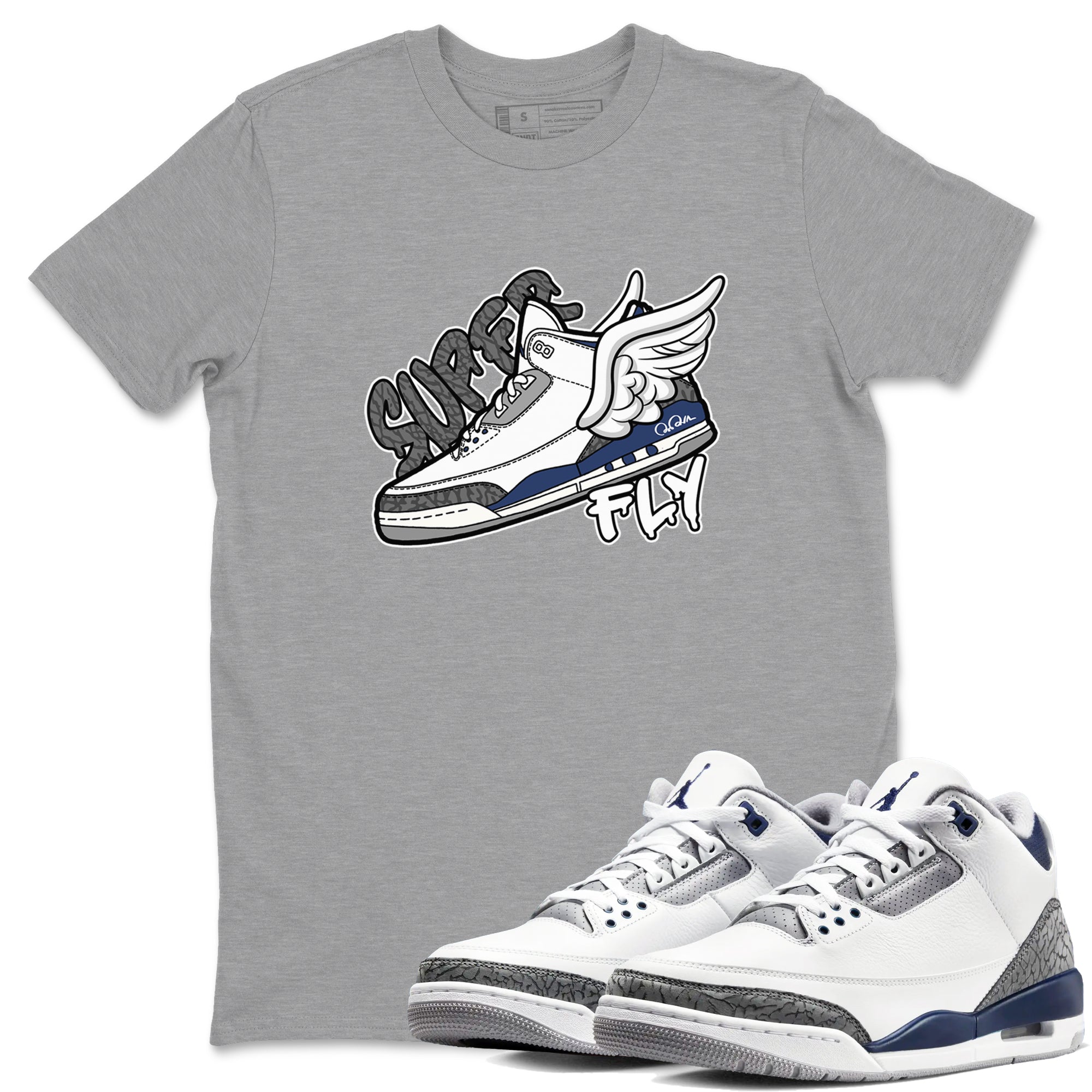 Super Fly snkmatch Tees - Air Jordan 3 Midnight Navy 2023
