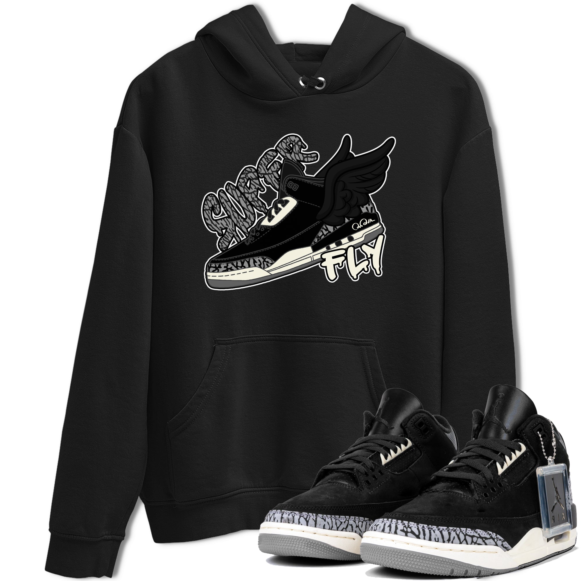 Super Fly snkmatch Tee - Air Jordan 3 Off Noir
