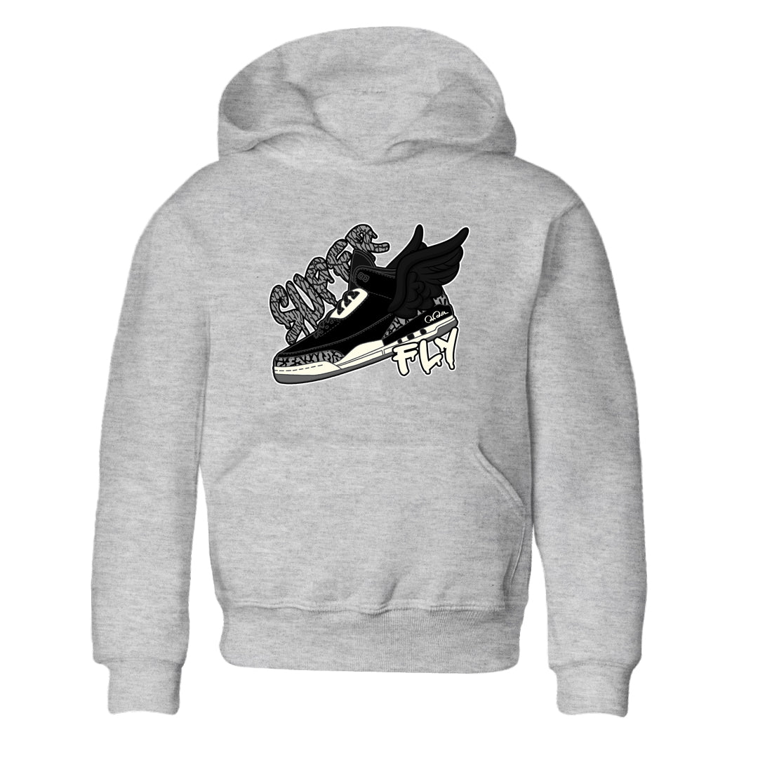 Super Fly snkmatch Tee Kids - Air Jordan 3 Off Noir
