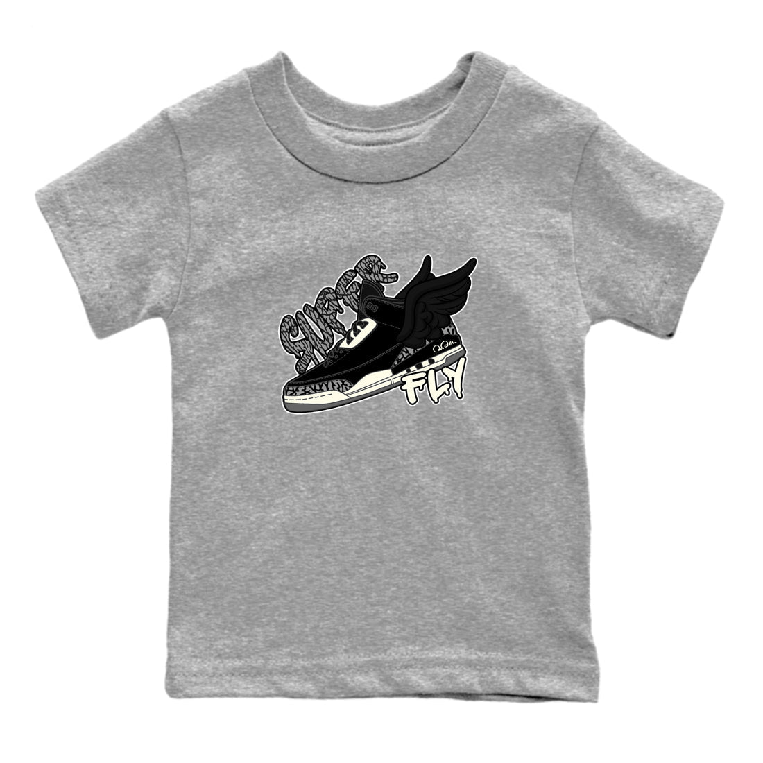 Super Fly snkmatch Tee Kids - Air Jordan 3 Off Noir