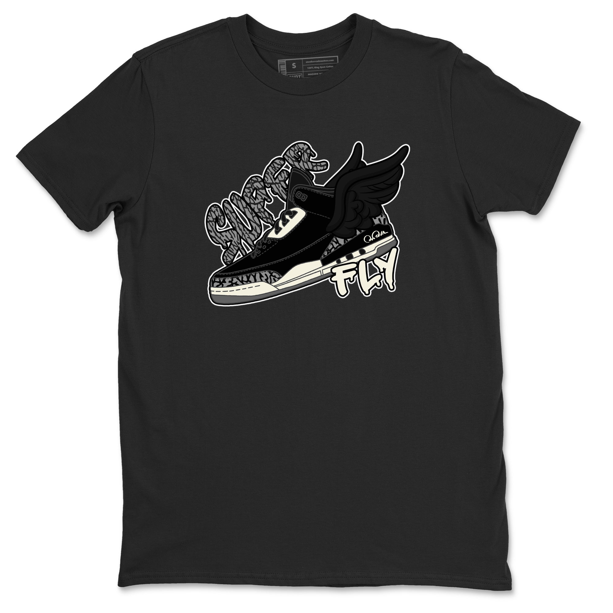 Super Fly snkmatch Tee - Air Jordan 3 Off Noir