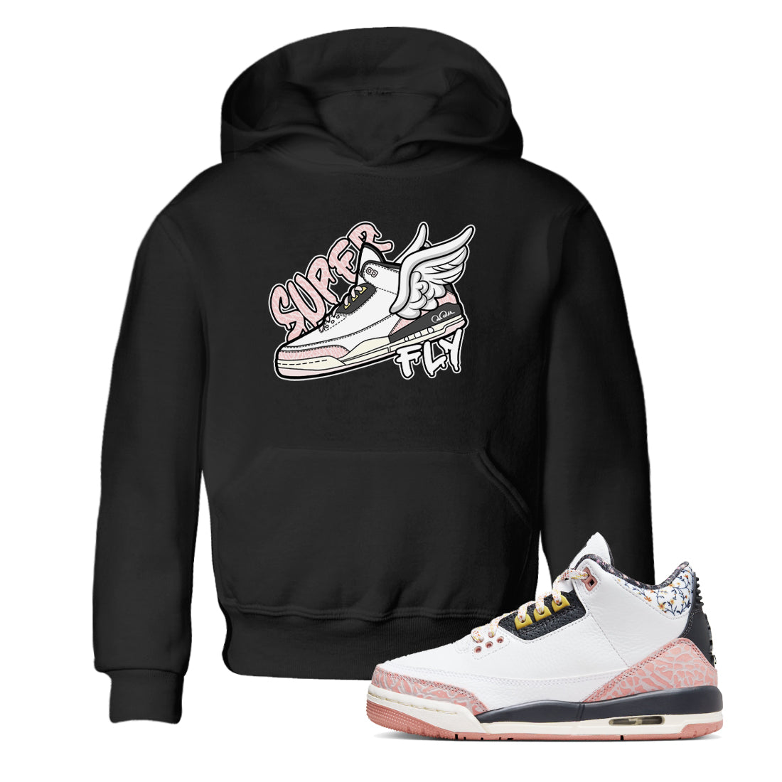 Super Fly snkmatch Tees Kids - Air Jordan 3 Vintage Floral