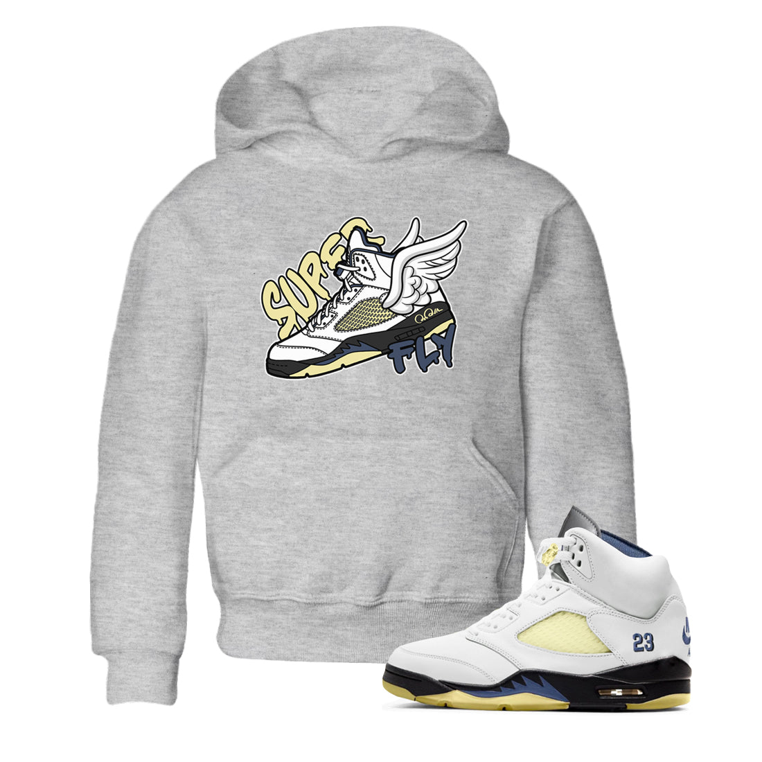 Super Fly snkmatch Tee Kids - Air Jordan 5 A Ma Maniere x Photon Dust