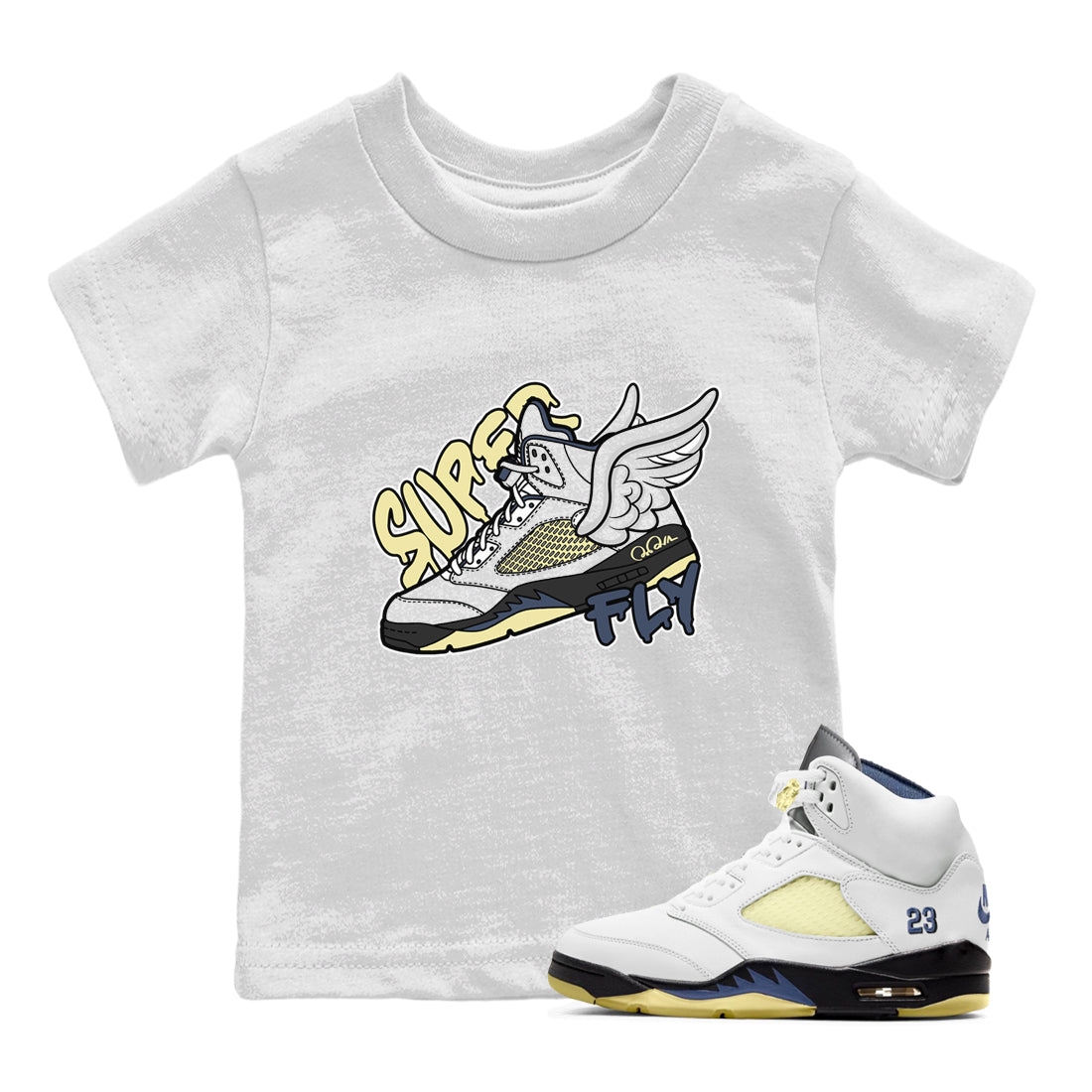 Super Fly snkmatch Tee Kids - Air Jordan 5 A Ma Maniere x Photon Dust