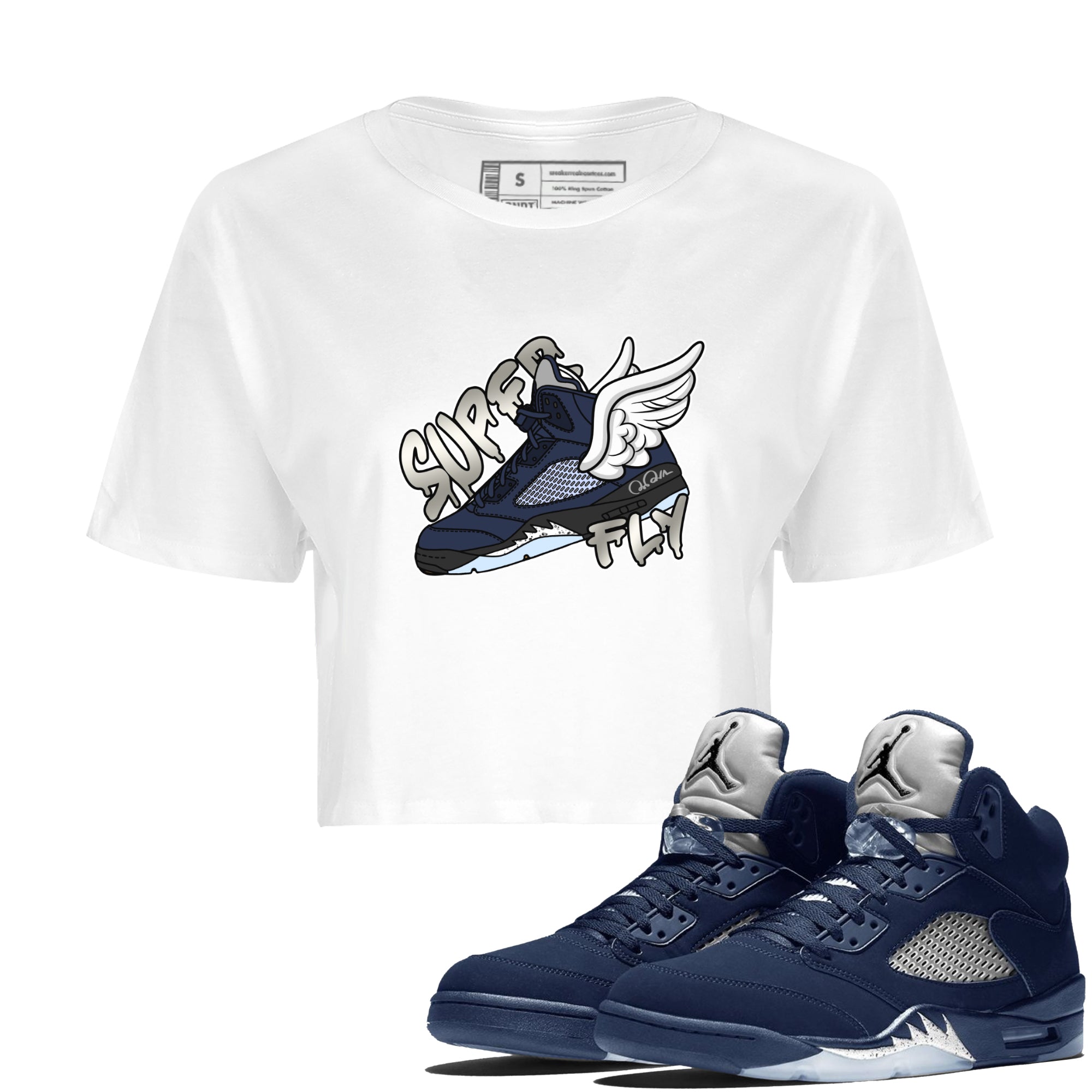 Super Fly Women's Tops - Air Jordan 5 Georgetown
